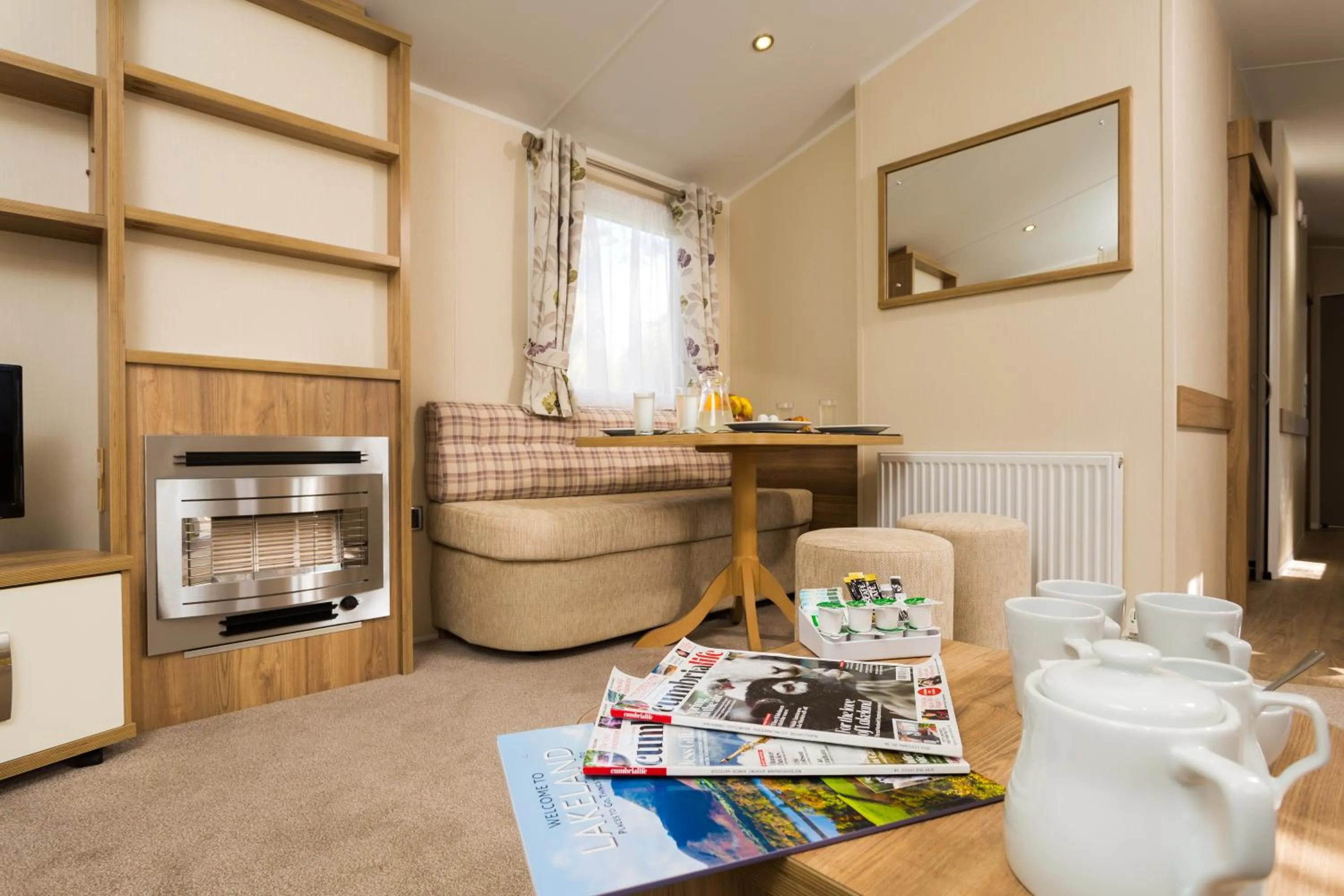 Living room in Newby Bridge Country Caravan Park