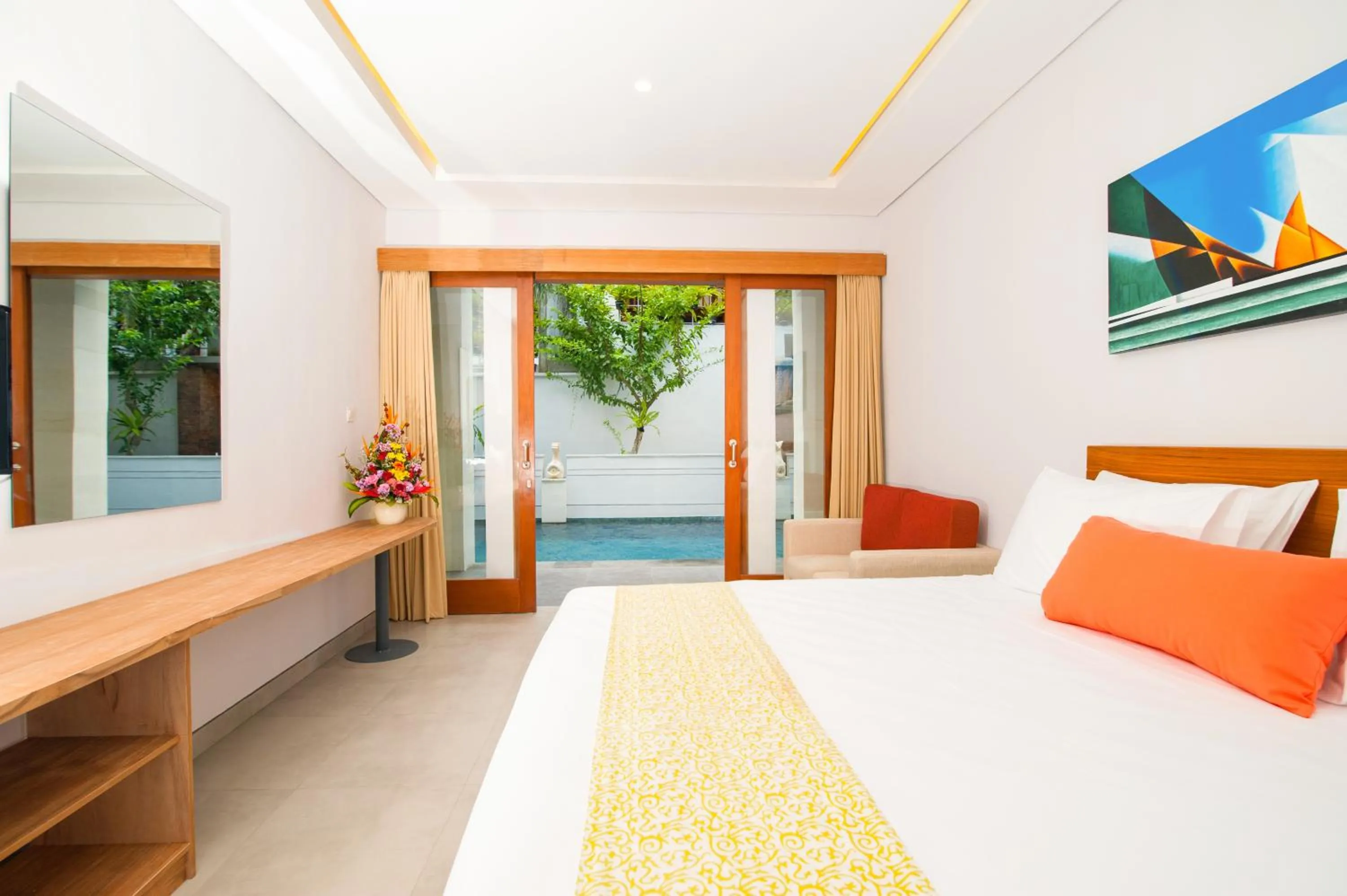 Bed in Apple Villa & Suite Seminyak
