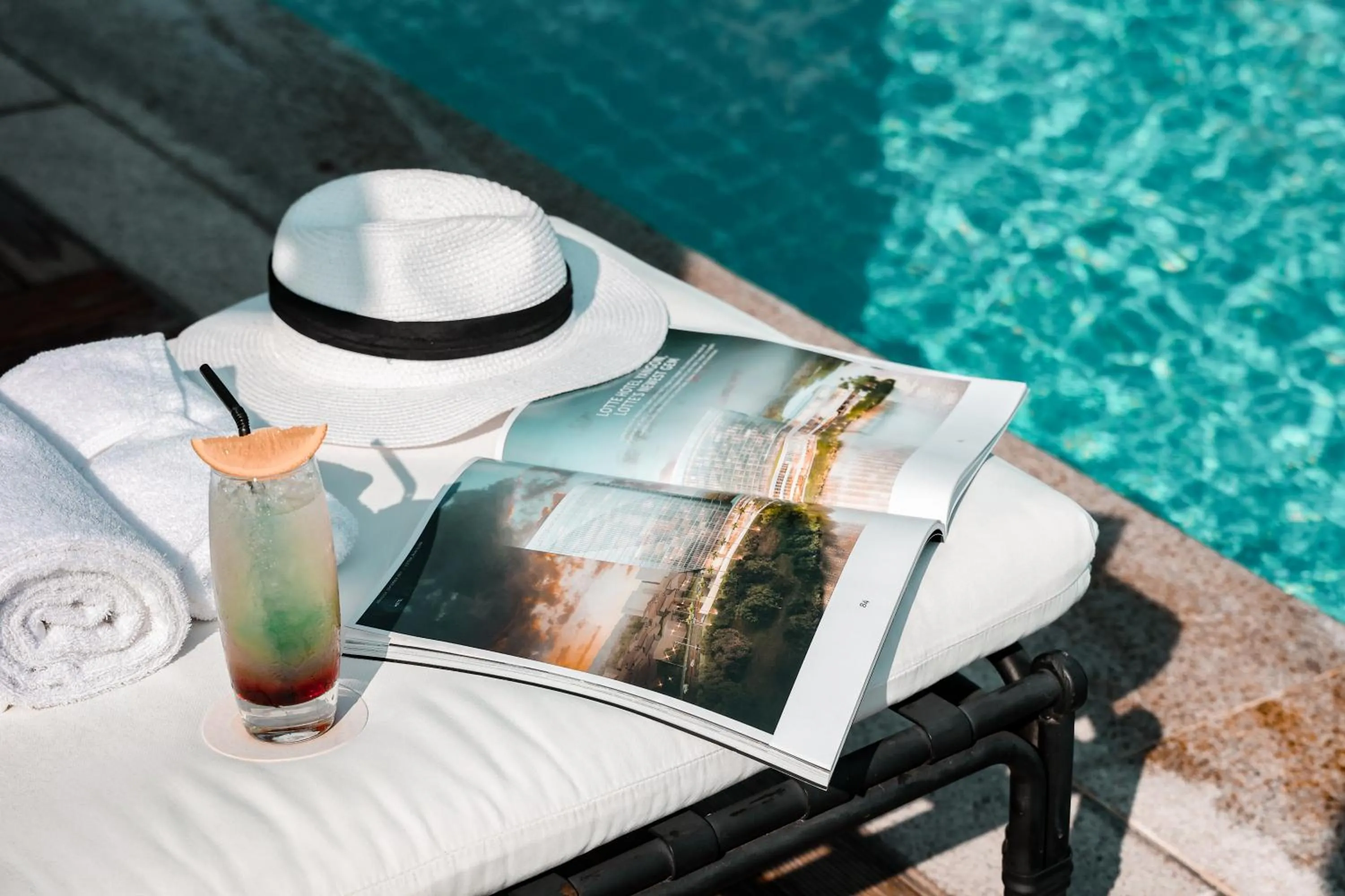Pool view in LOTTE Hotel Yangon