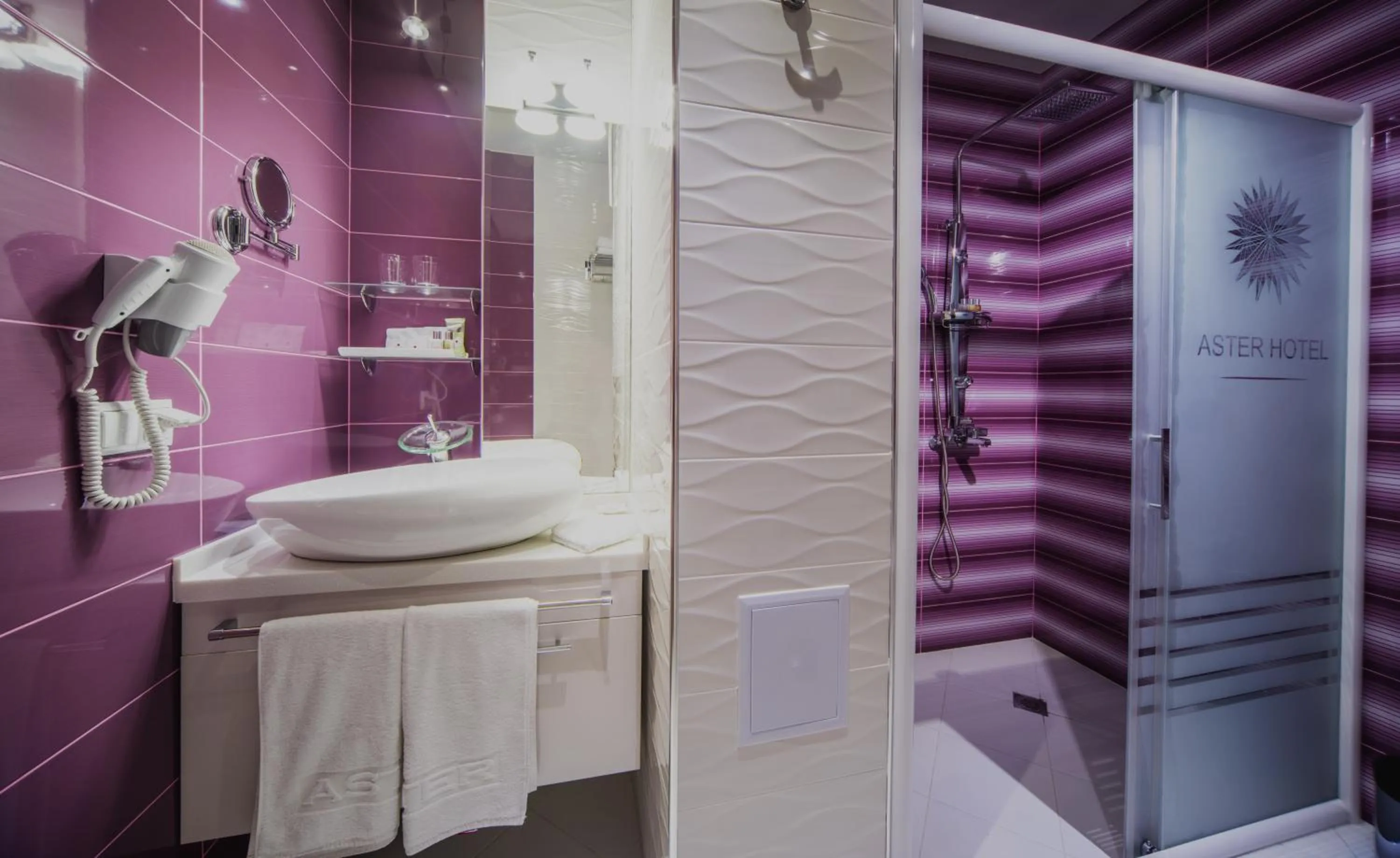 Shower in Aster Hotel Group