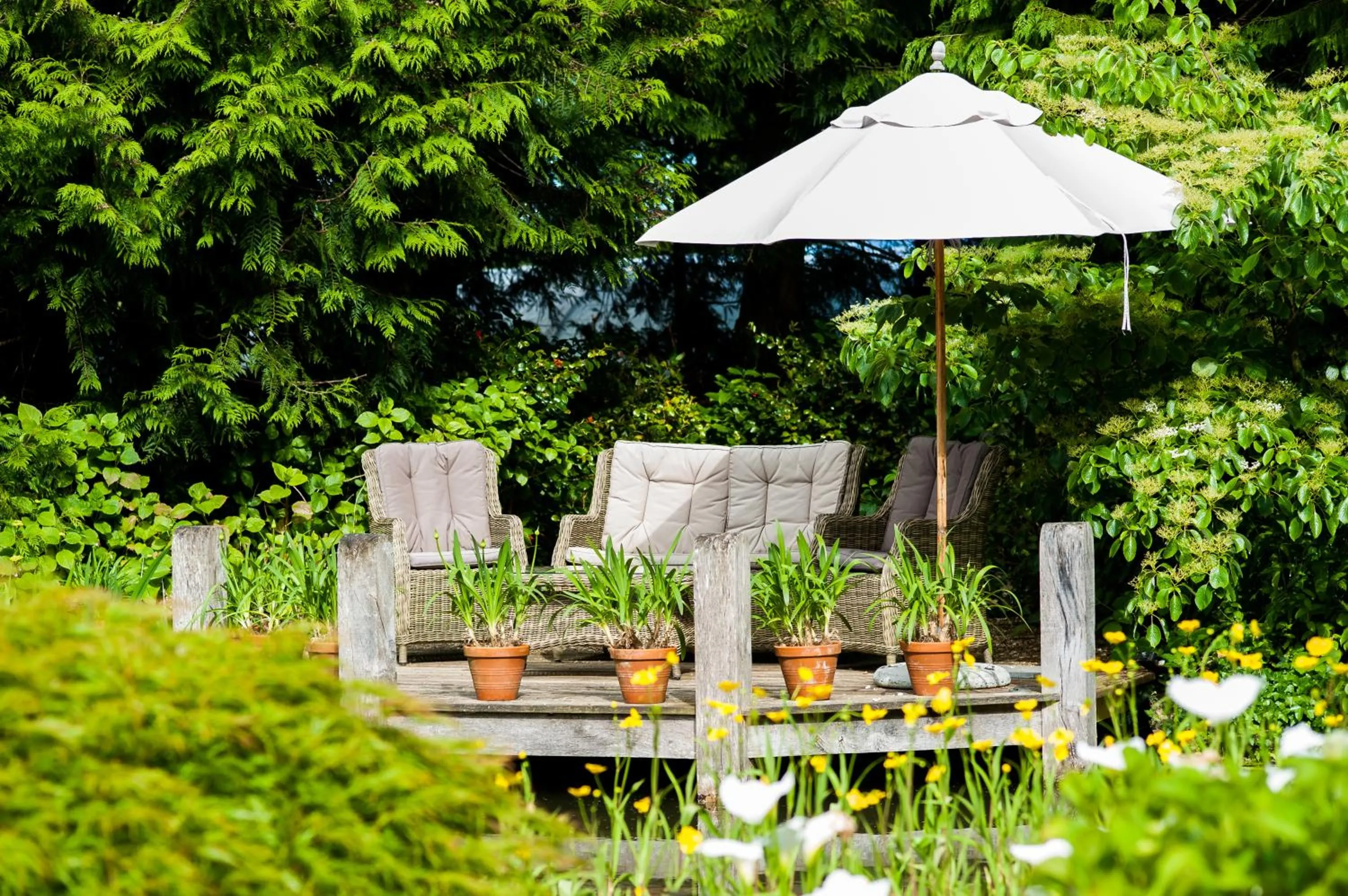 Garden in Summer Lodge Country House Hotel