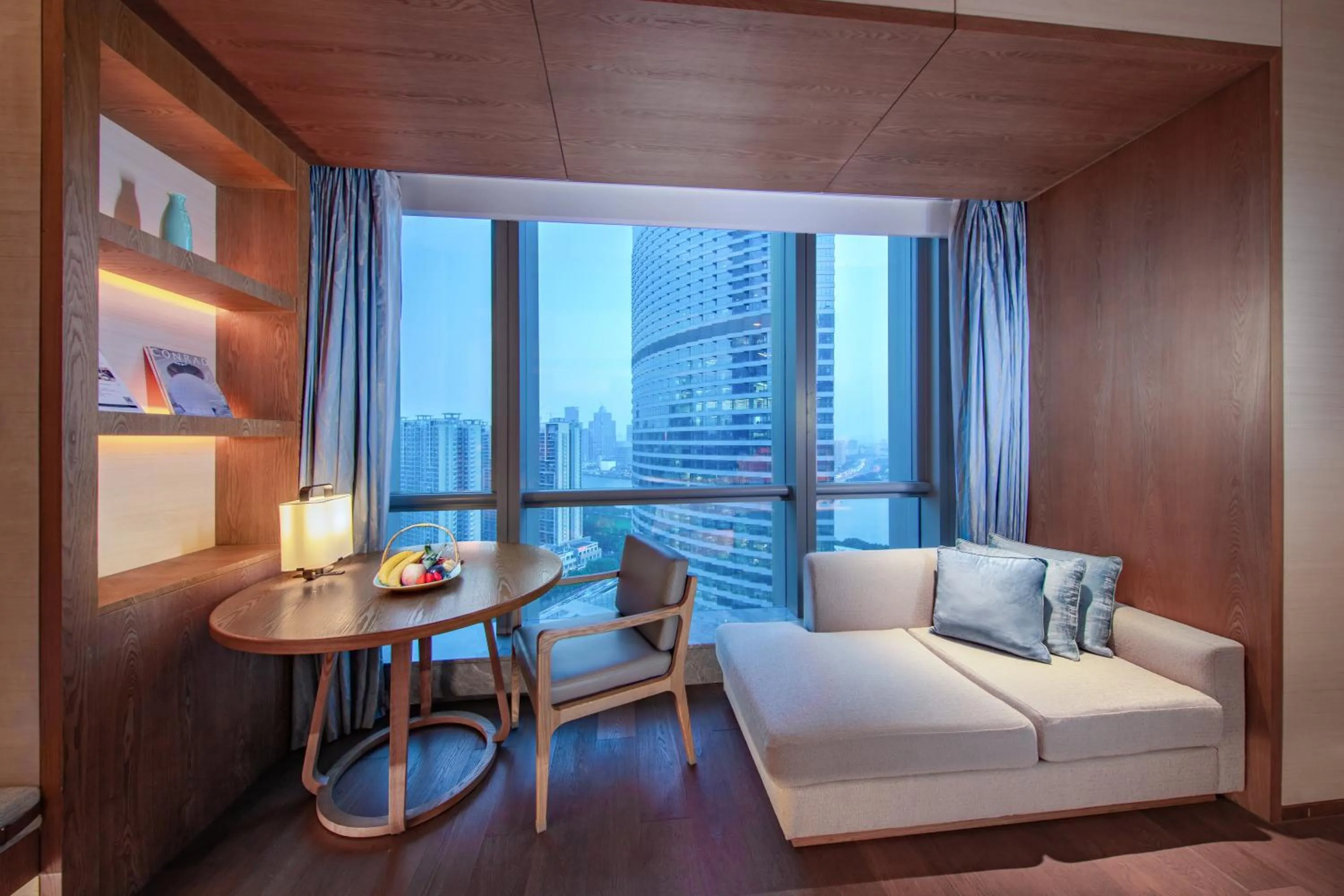 Seating area, Bed in Conrad Guangzhou