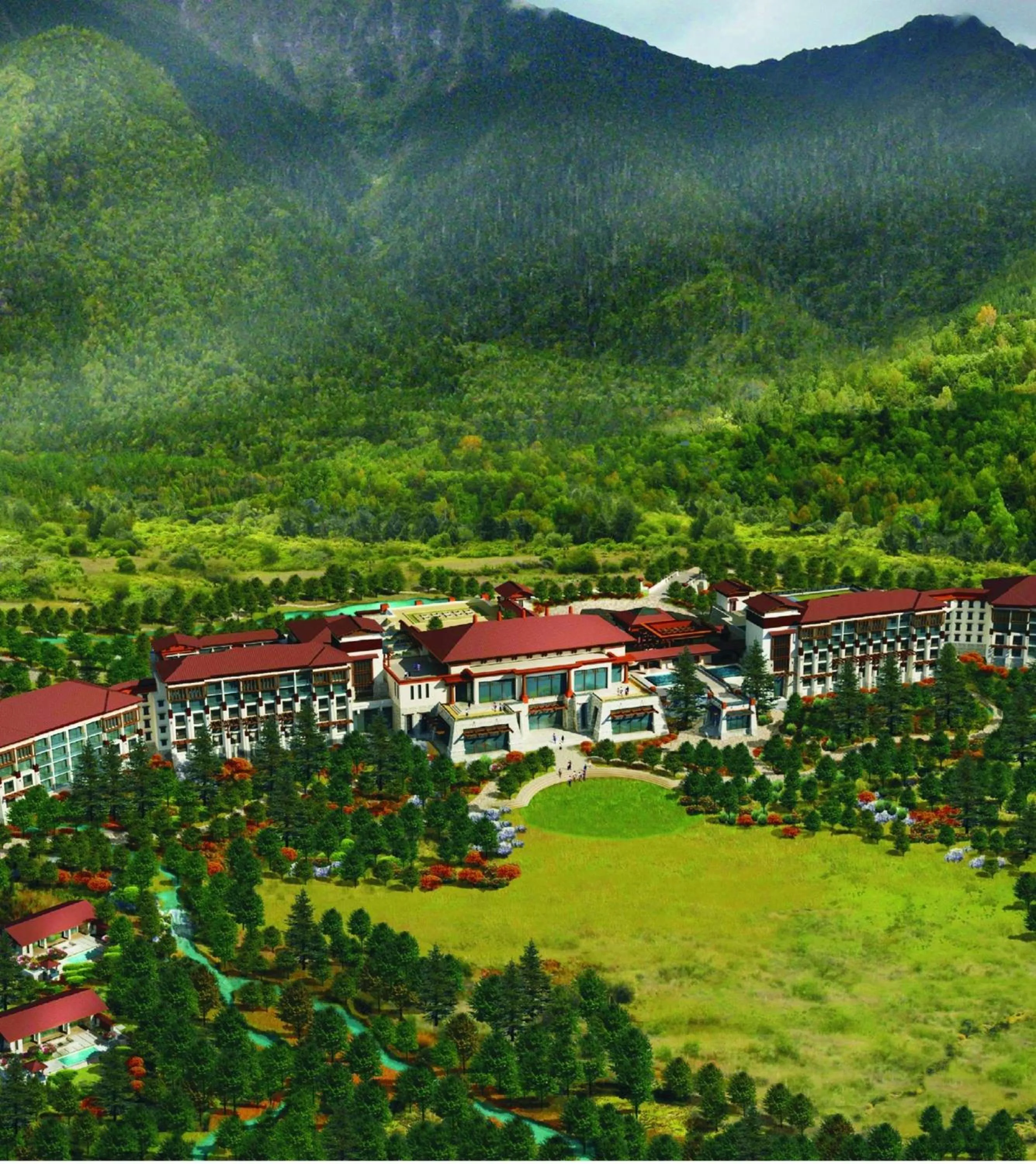 Property building in Hilton Linzhi Resort