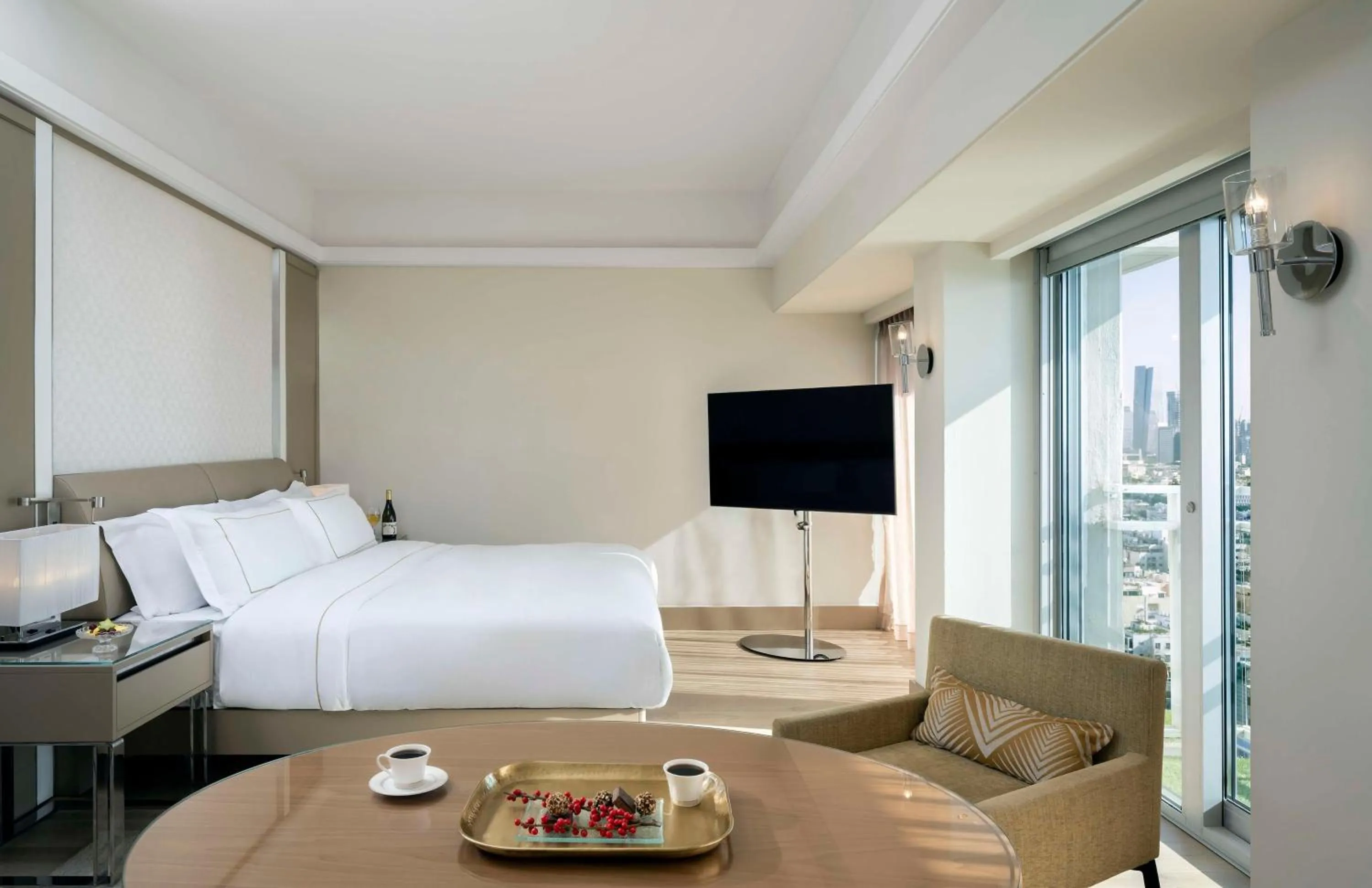 Bedroom, Bed in The Vista At Hilton Tel Aviv