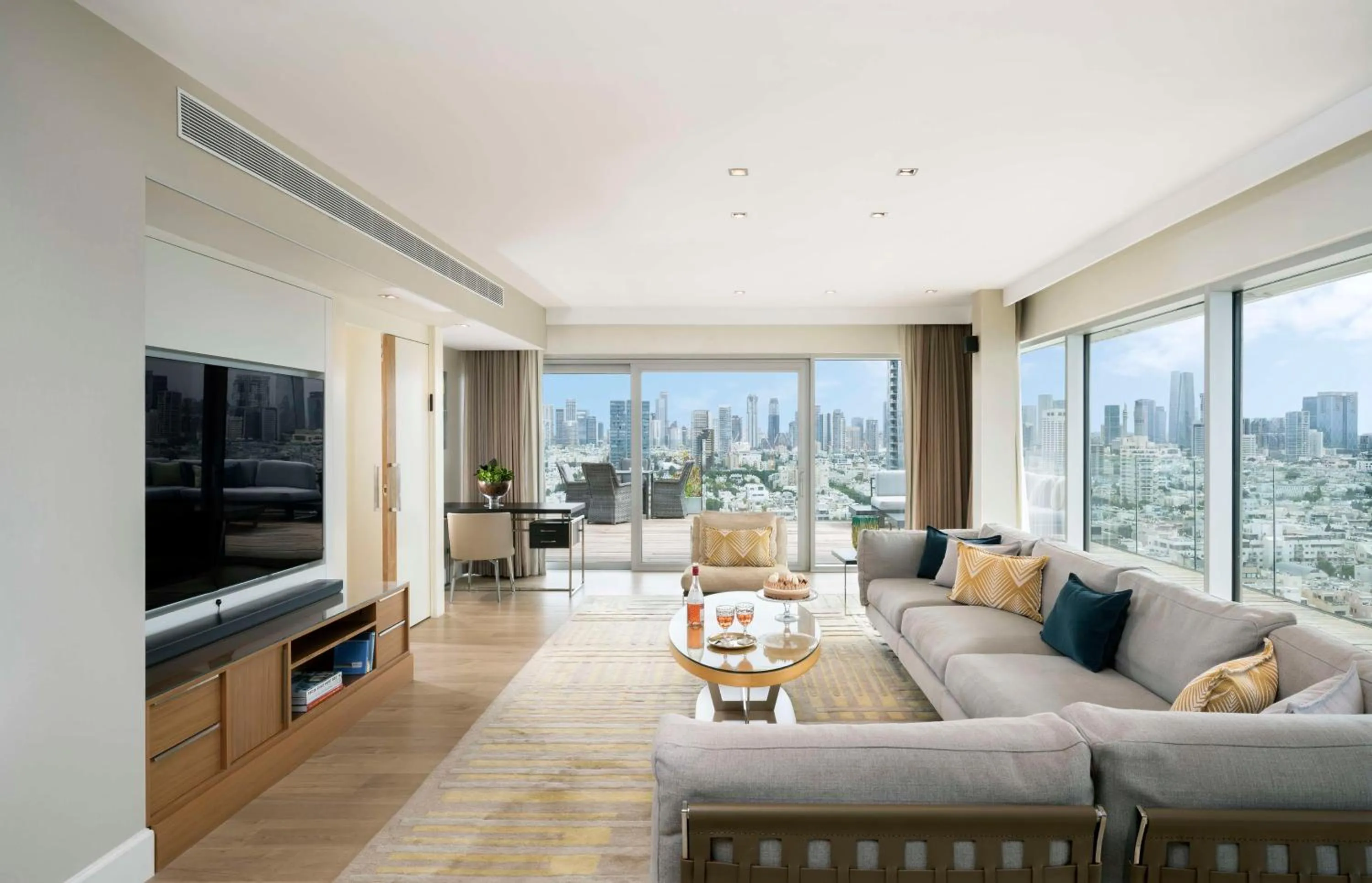 Living room in The Vista At Hilton Tel Aviv