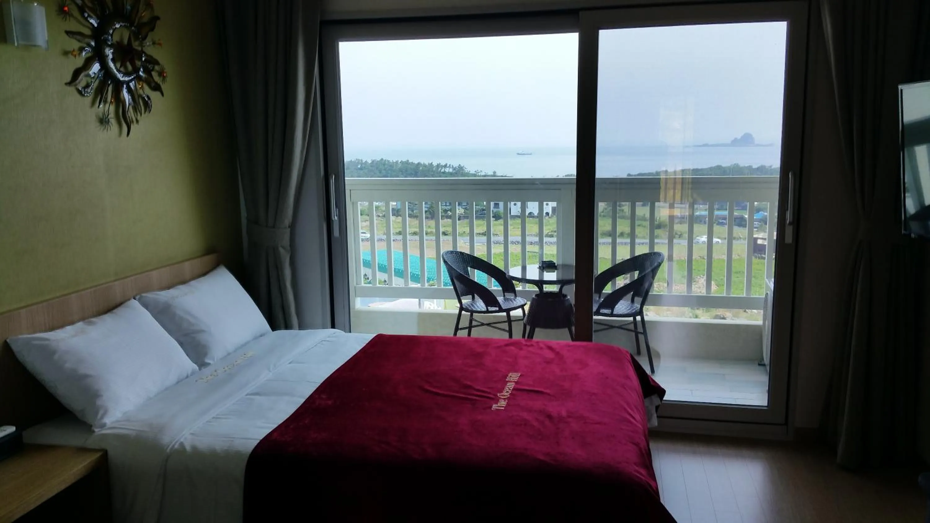 Patio, Bed in Jeju the Ocean Hill Pension