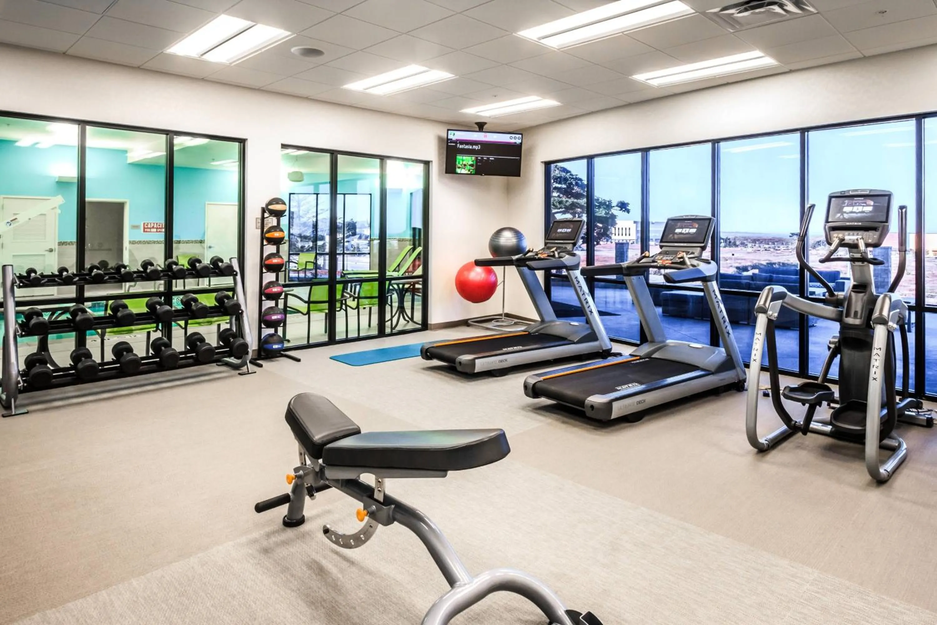Fitness centre/facilities in SpringHill Suites by Marriott The Dunes On Monterey Bay