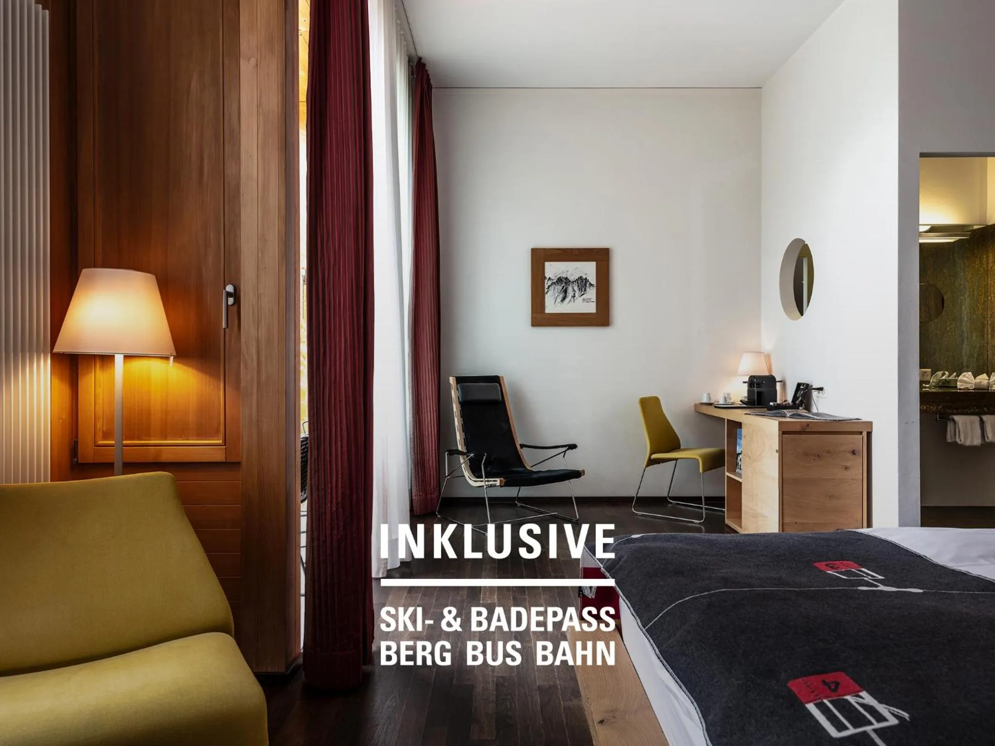 Bed in Hotel Belvedere Scuol