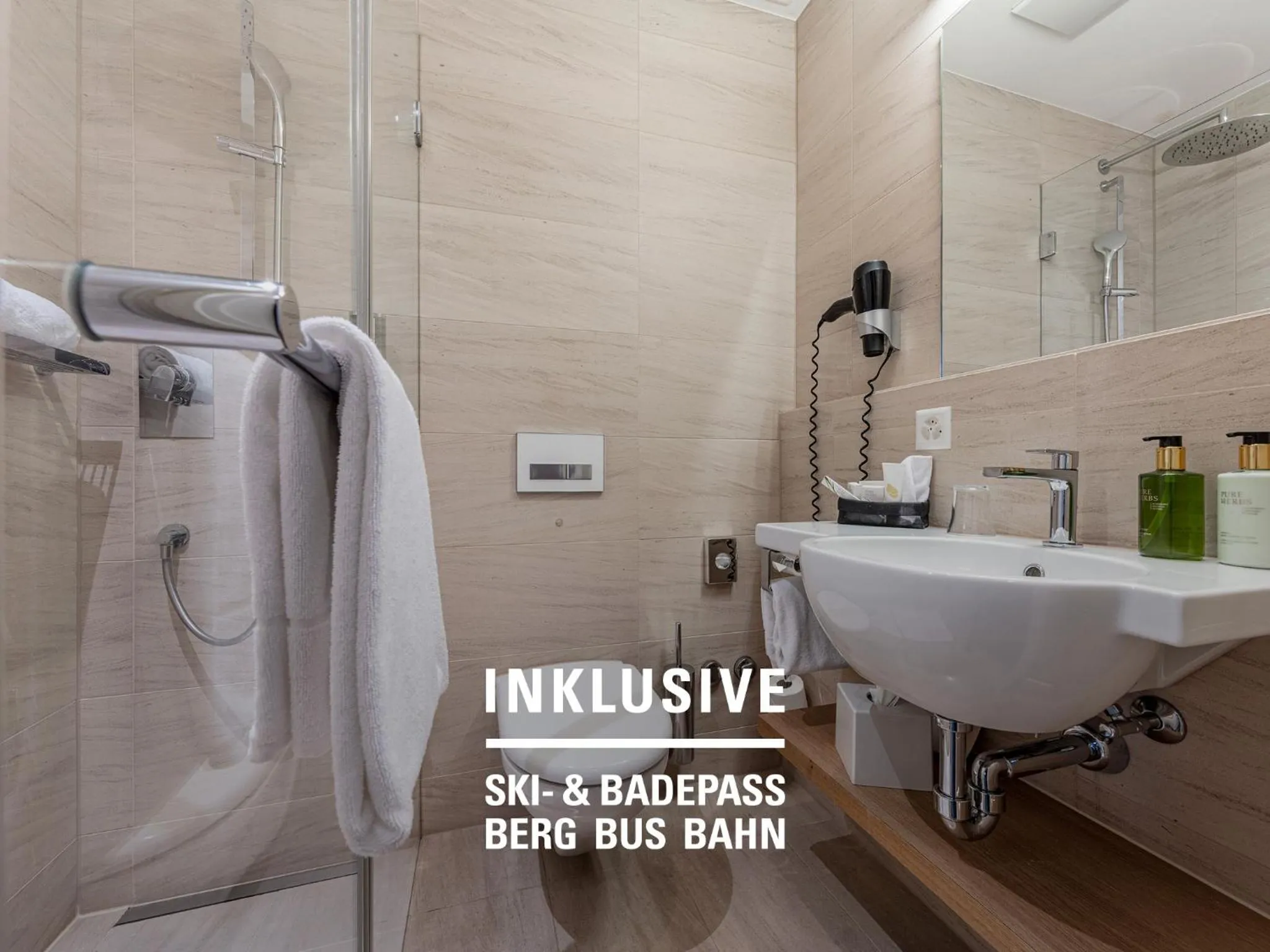 Shower in Hotel Belvedere Scuol