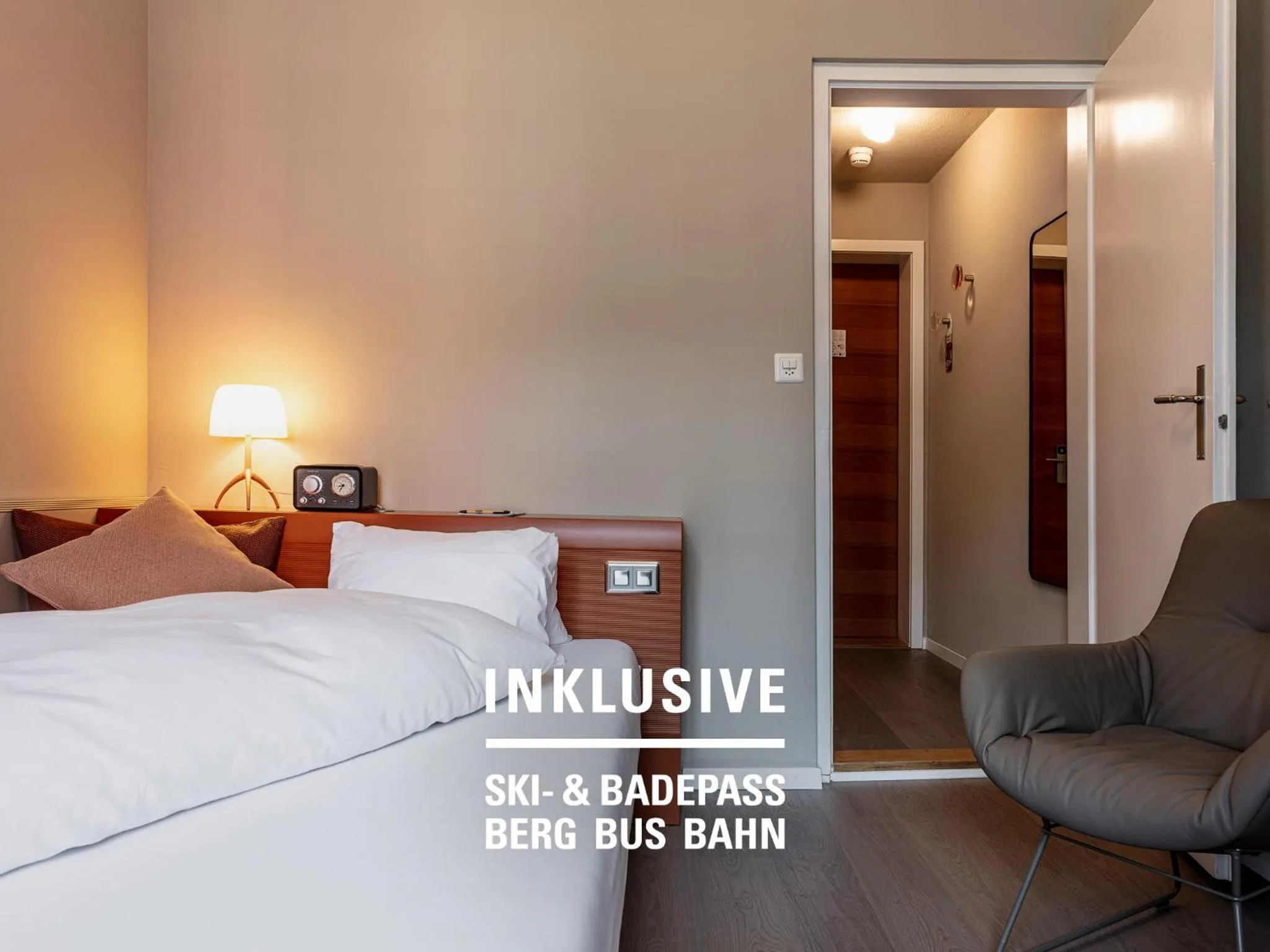 Bed in Hotel Belvedere Scuol