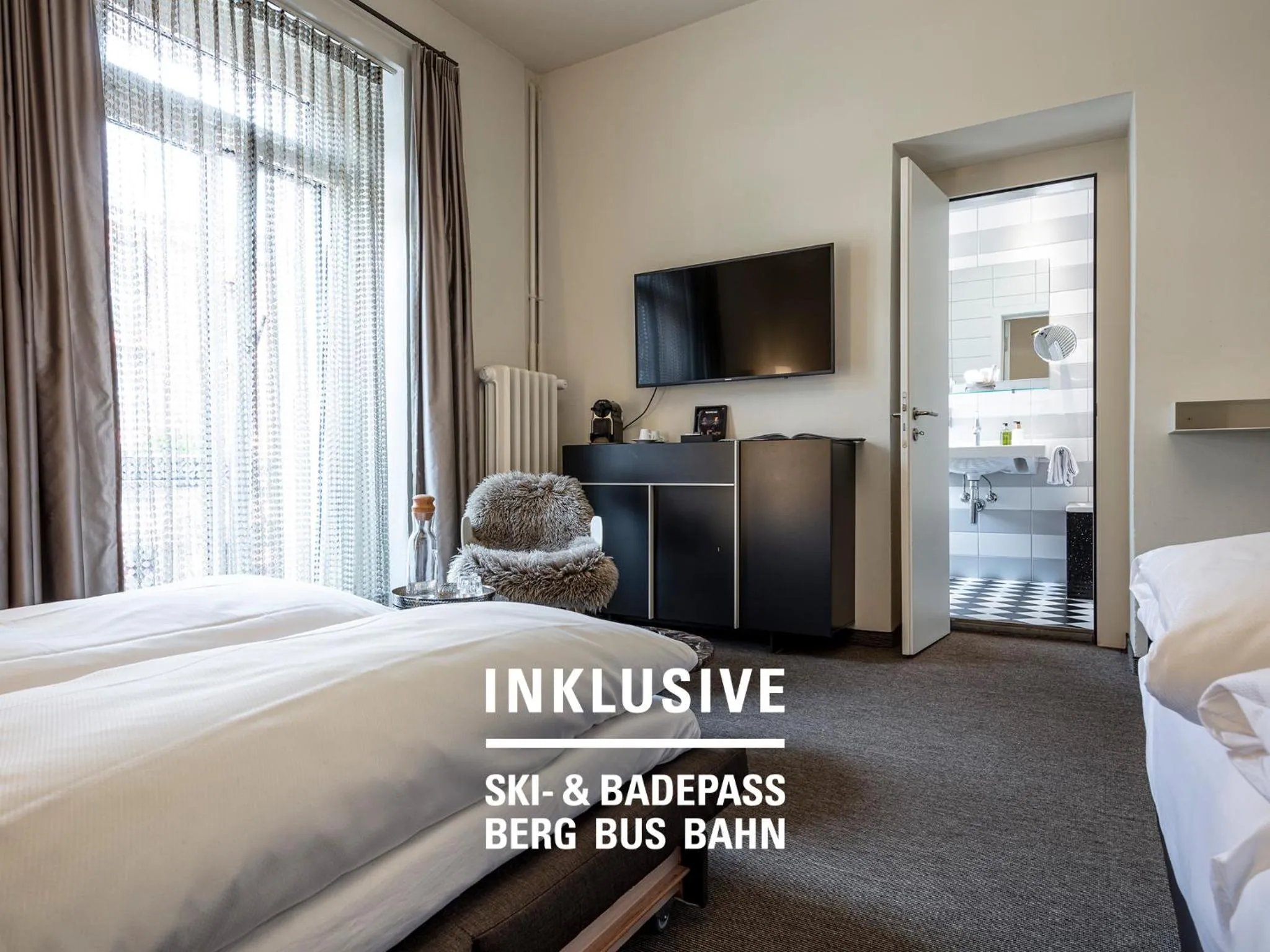 Bed in Hotel Belvedere Scuol