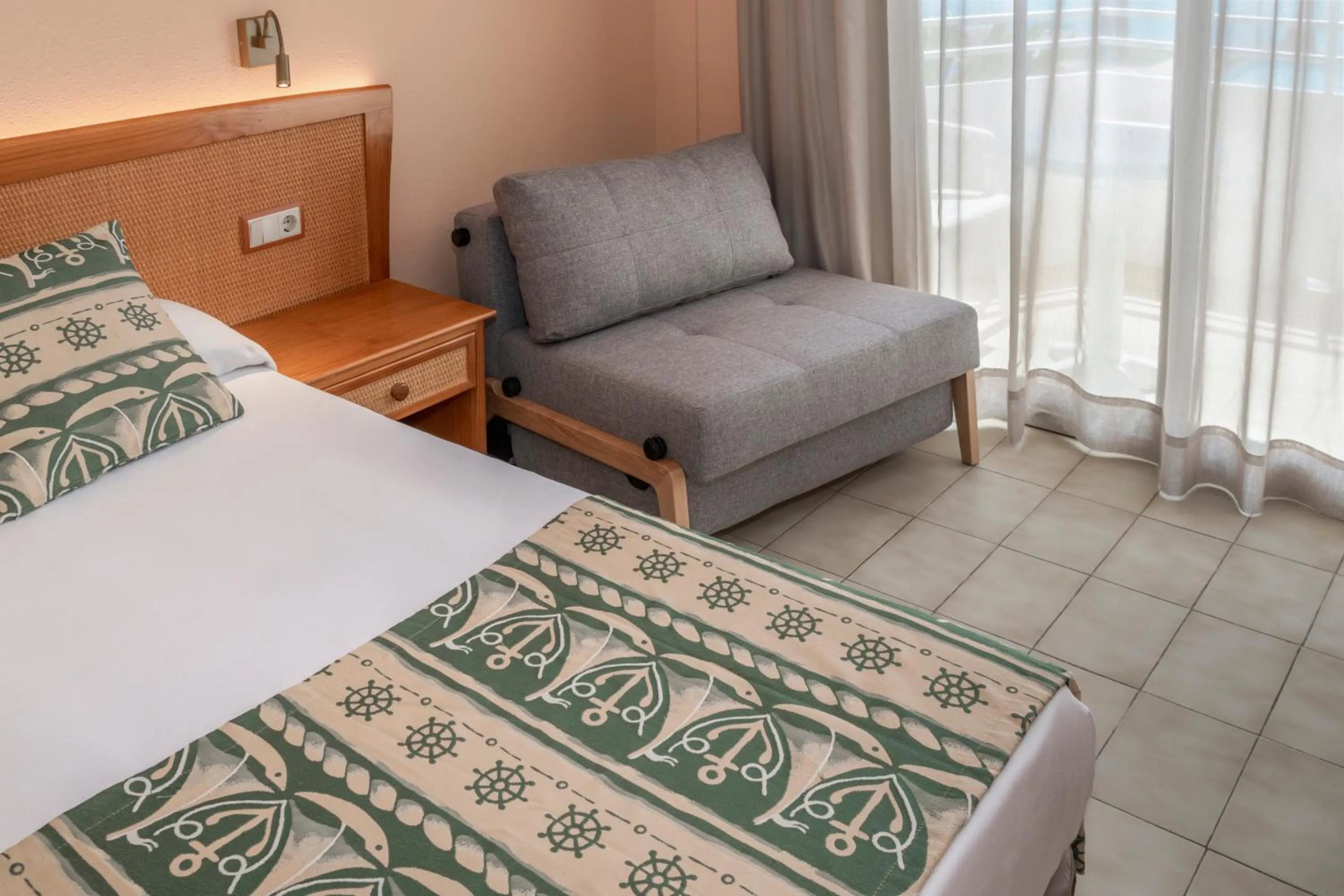 Bed in GHT Oasis Tossa & Spa