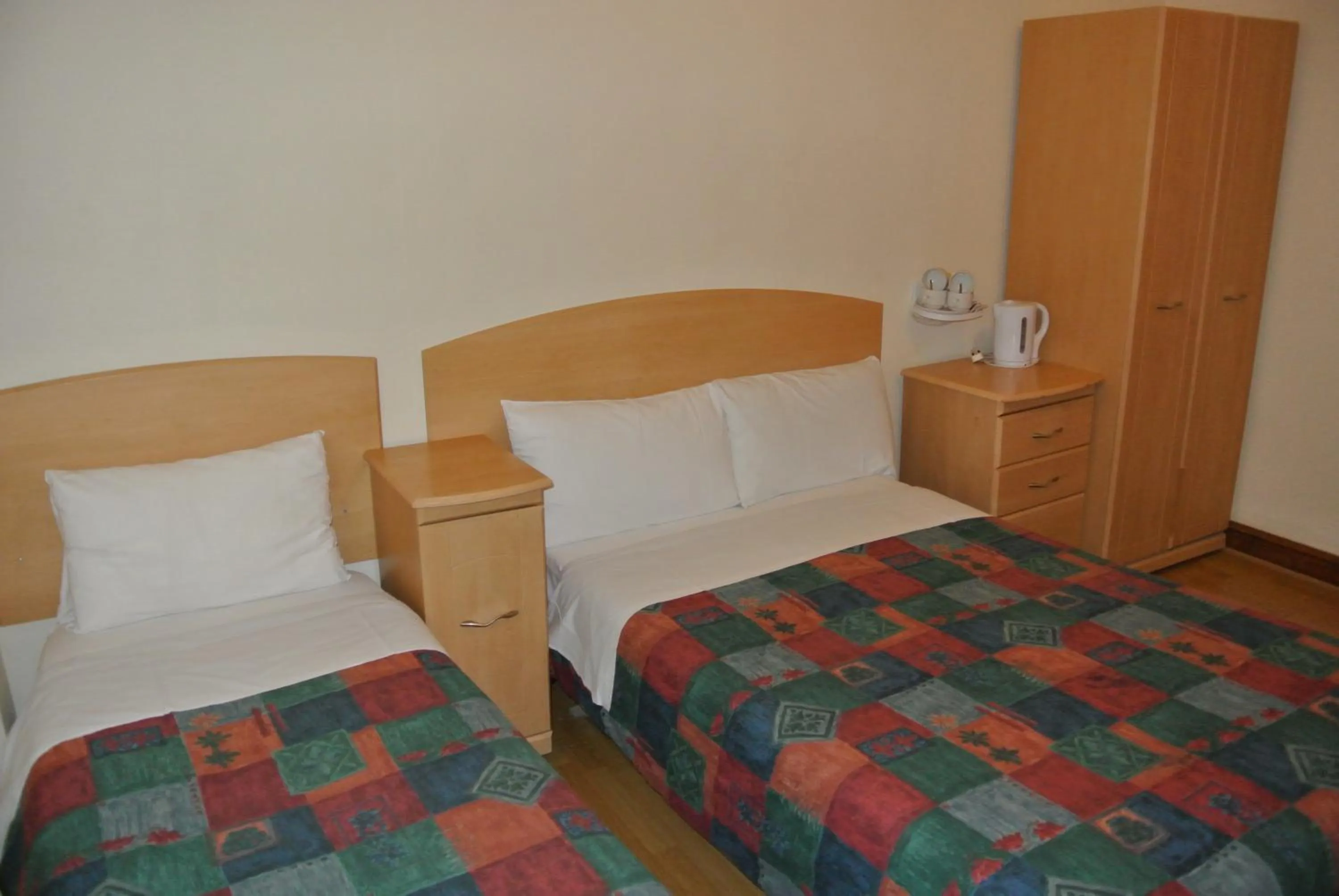 Bed in European Hotel