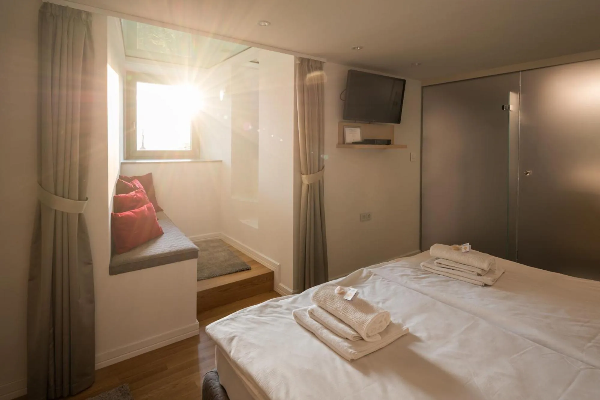 Bed in Castle Apartments Budapest