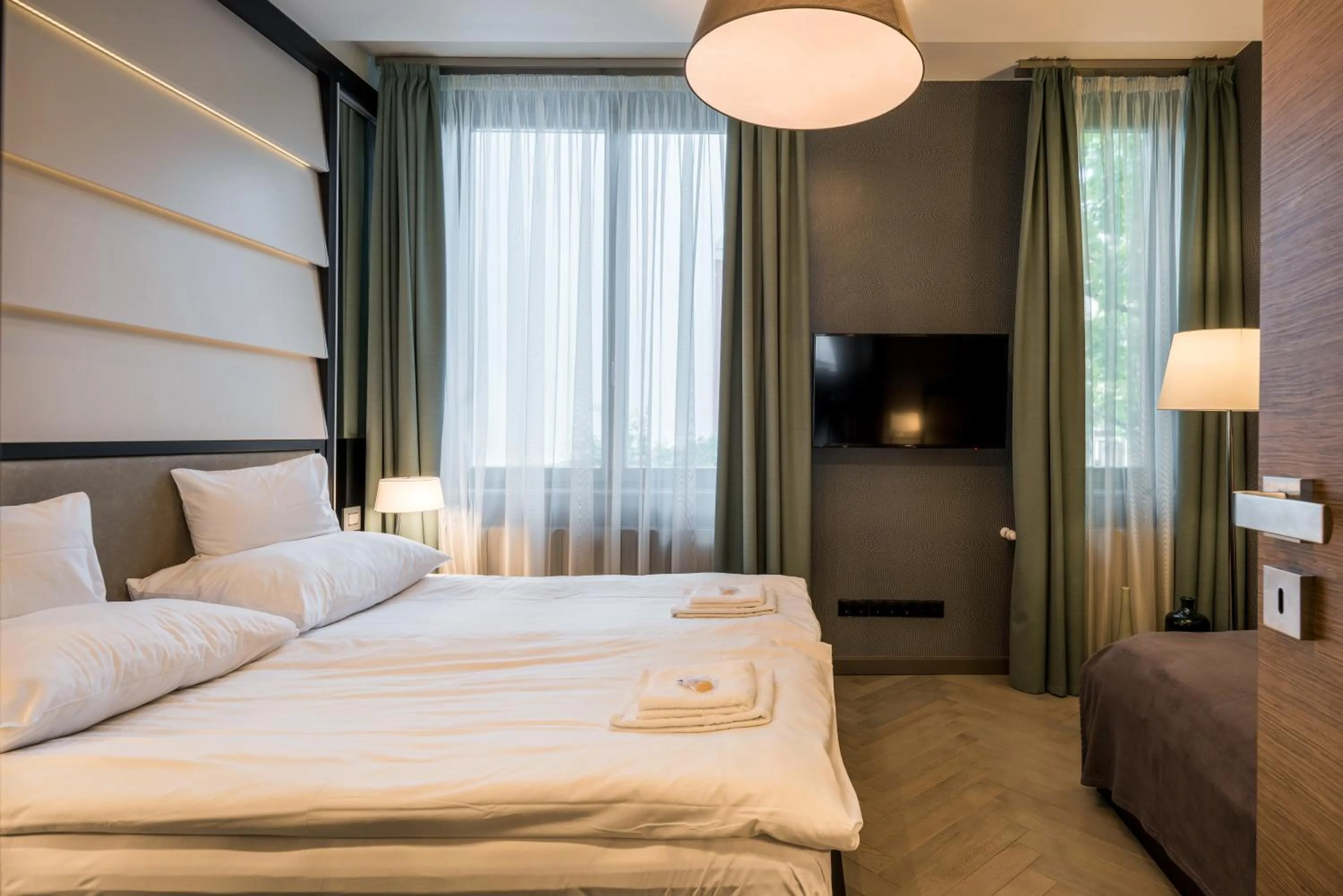 Bed in Castle Apartments Budapest