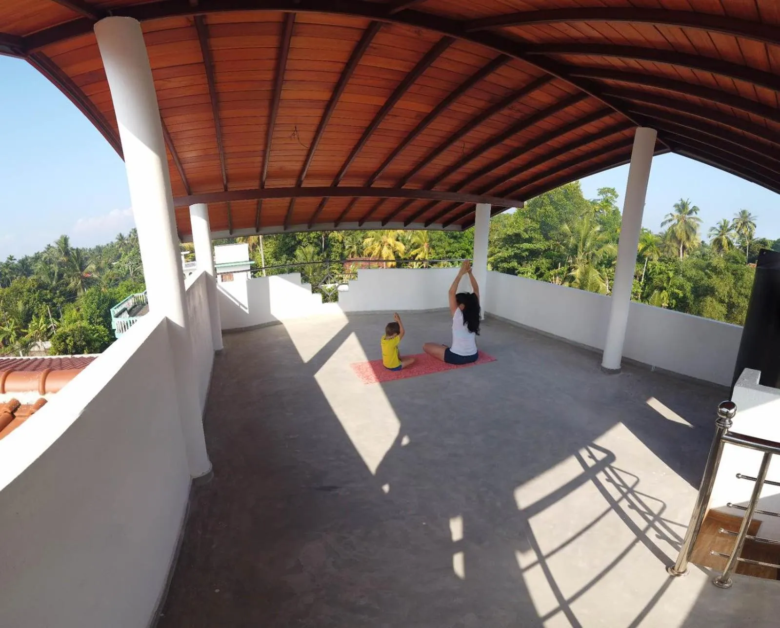 Balcony/Terrace in White Elephant Villa & Restaurant