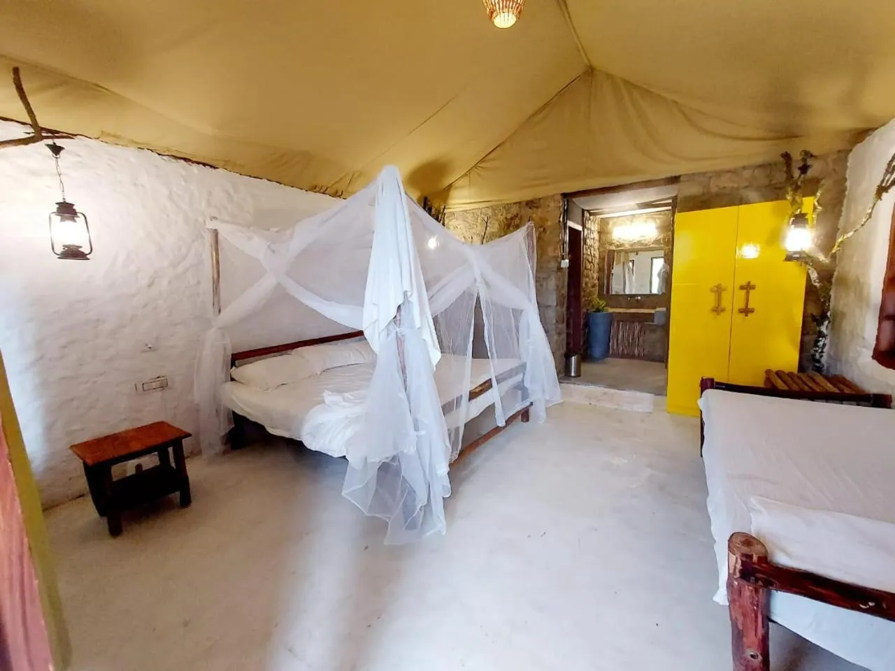 Bedroom, Bed in Deshadan Eco Valley Resort - An Eco friendly Mud House