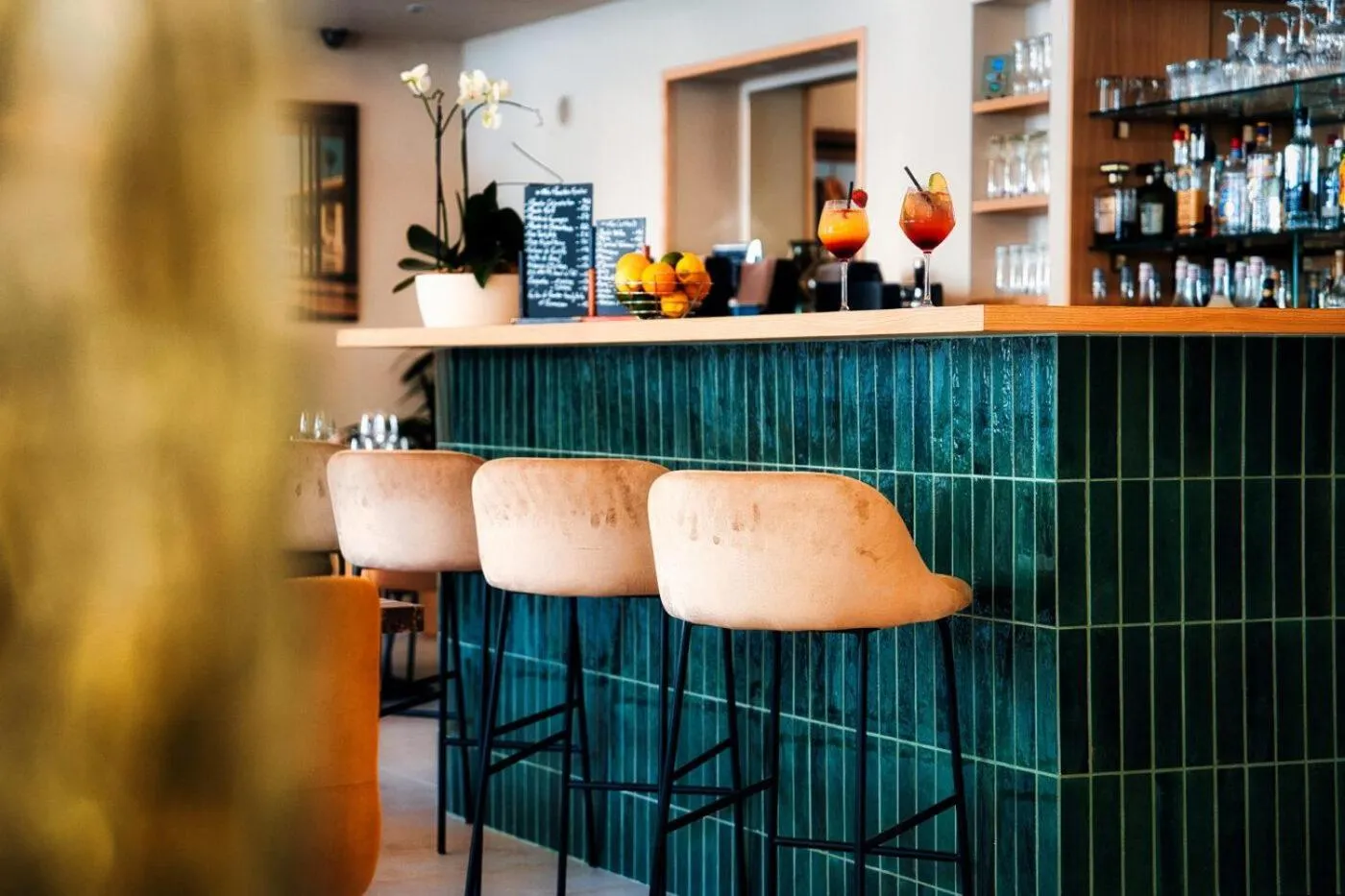 Lounge or bar in Hotel Les Palmiers