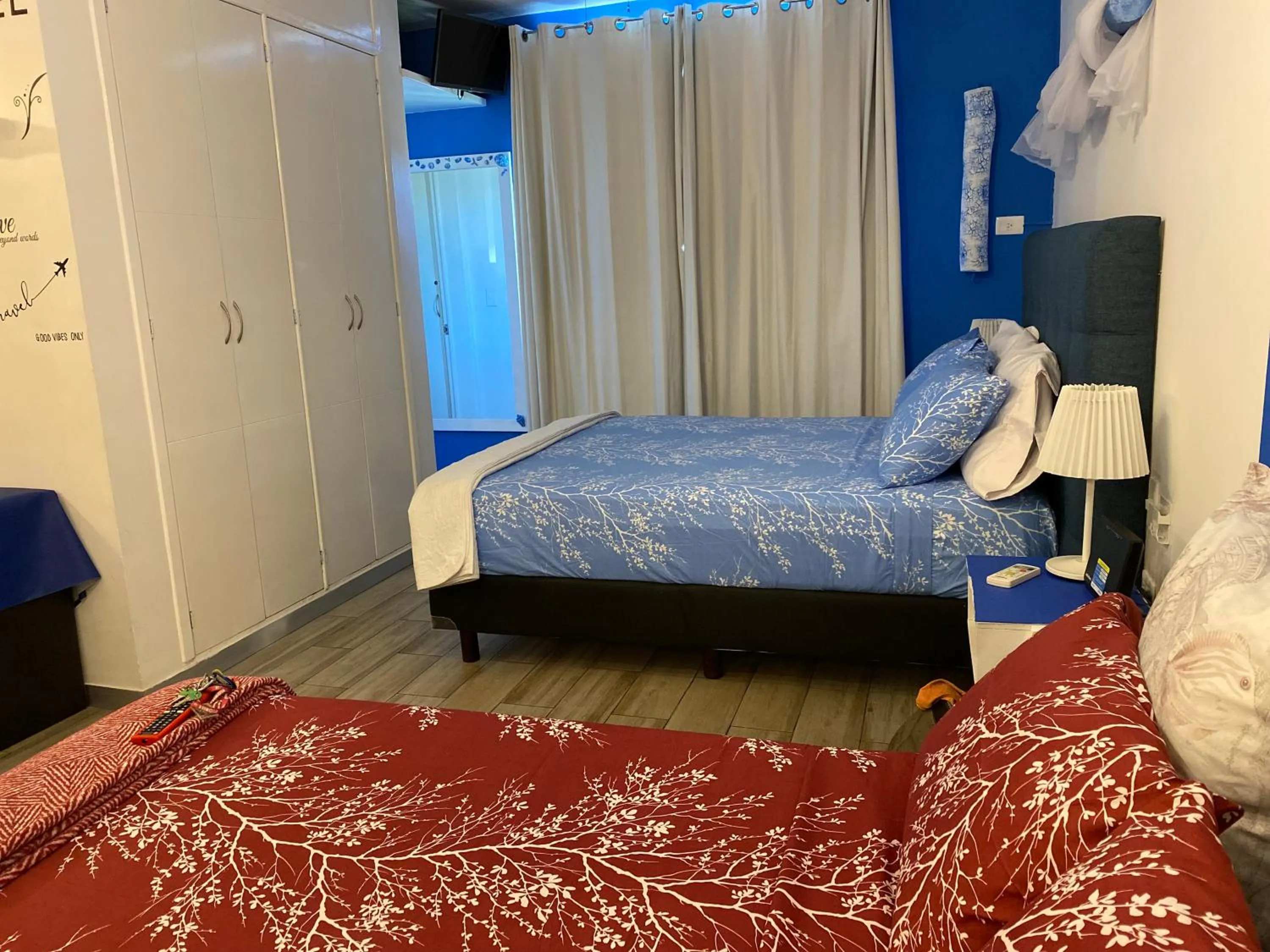 Night, Bed in Tropical apartment