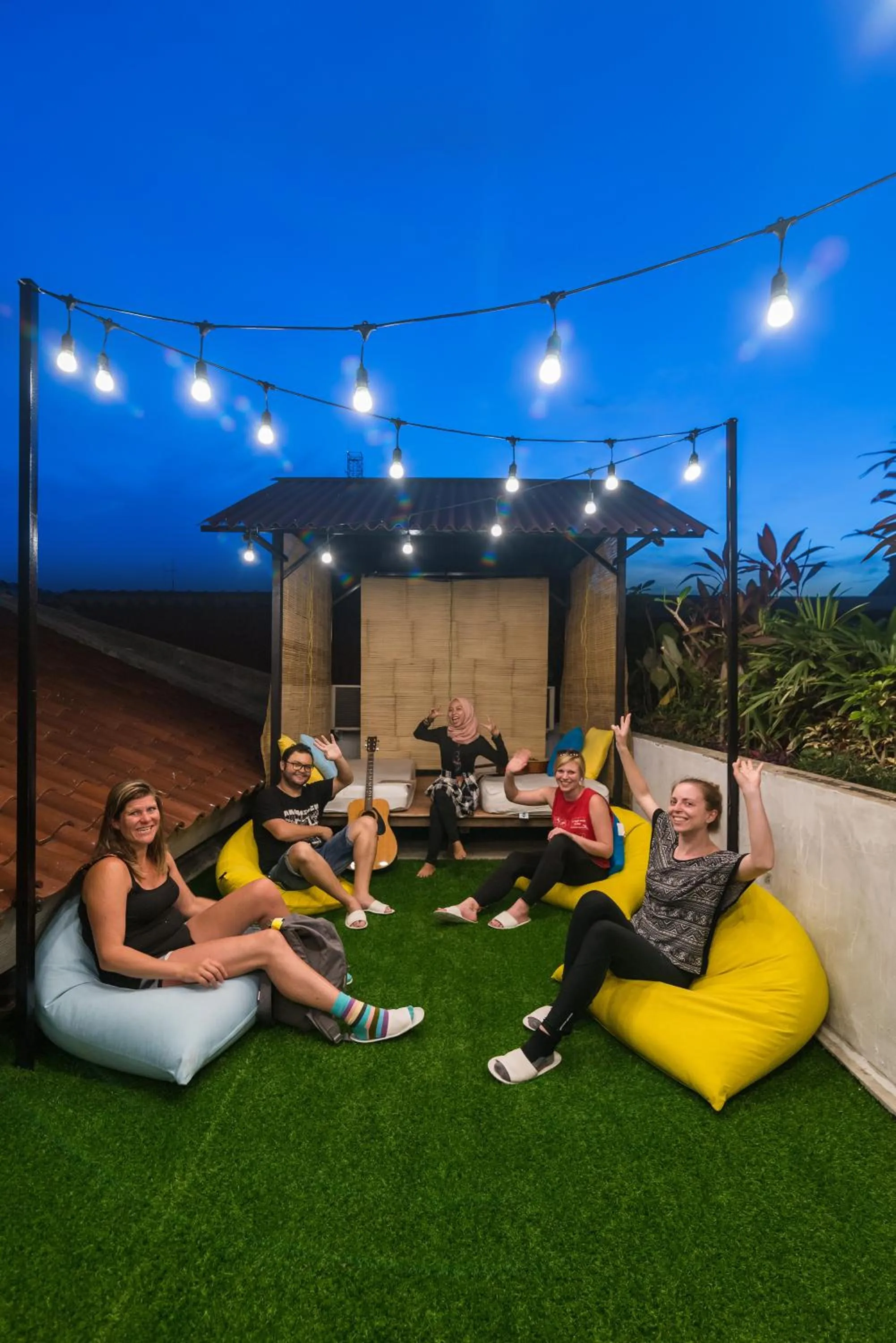 Garden in Wonderloft Hostel Kota Tua