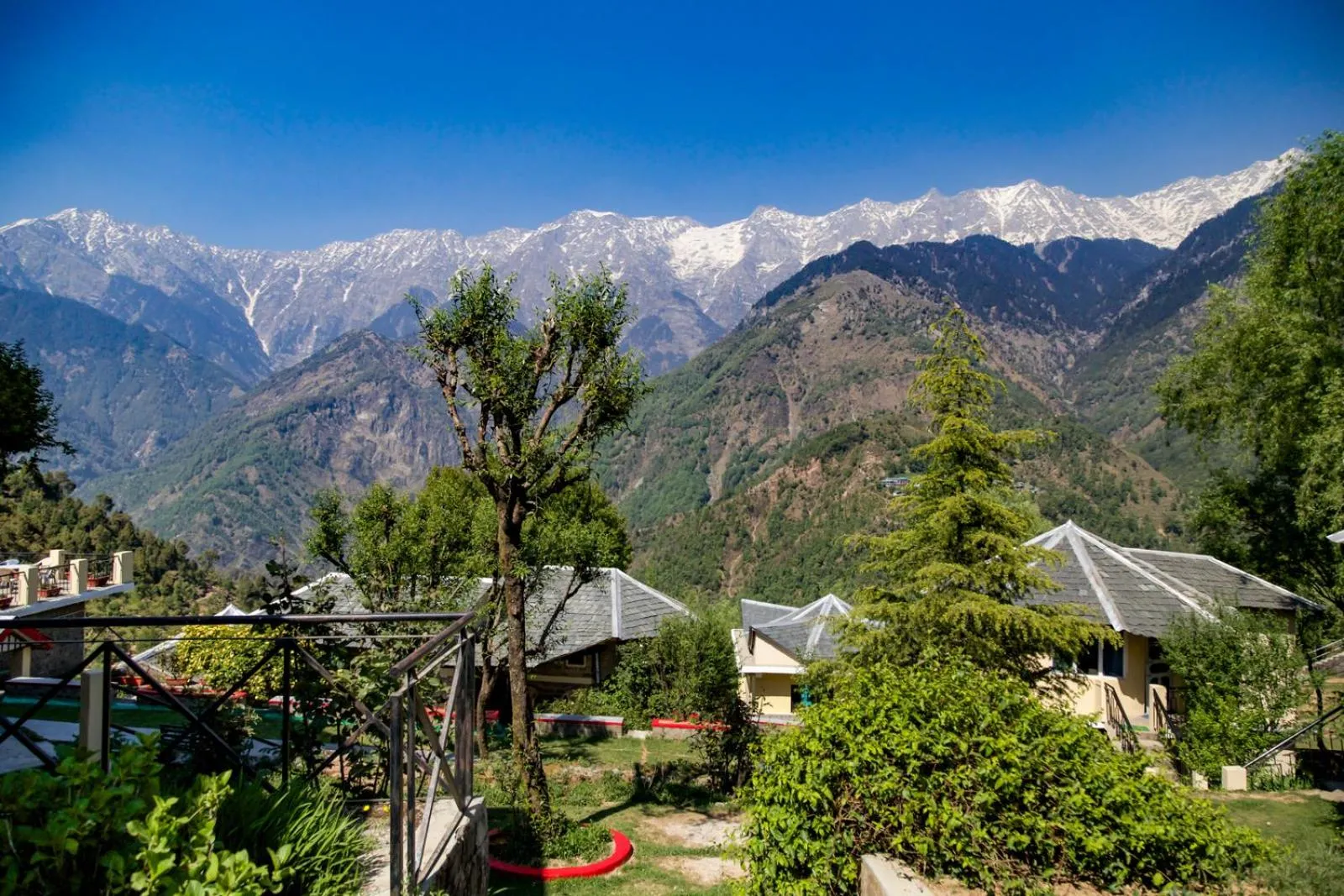 Property building in Hotel Udechee Huts, McLeod Ganj