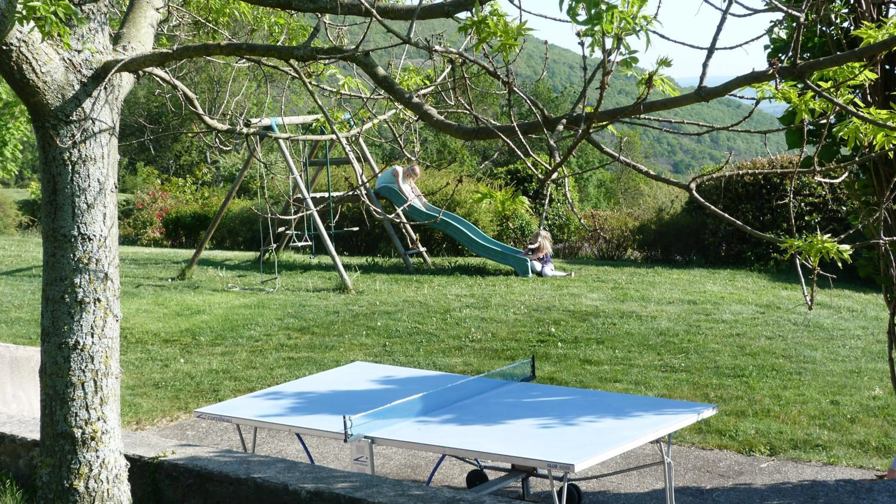 Children play ground in Logis Hôtel-restaurant La Mère Biquette