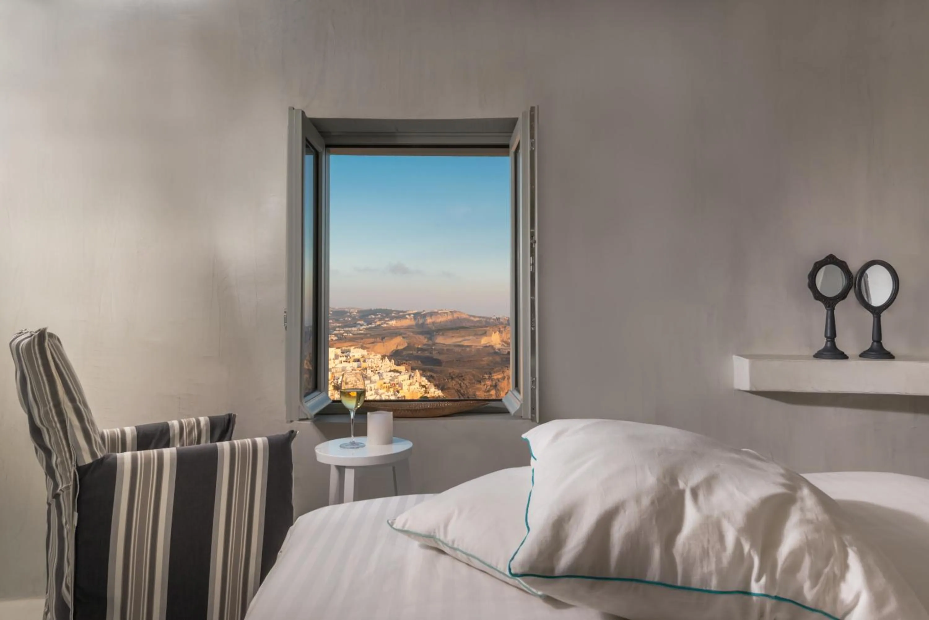Seating area, Bed in Mythical Blue Luxury Suites