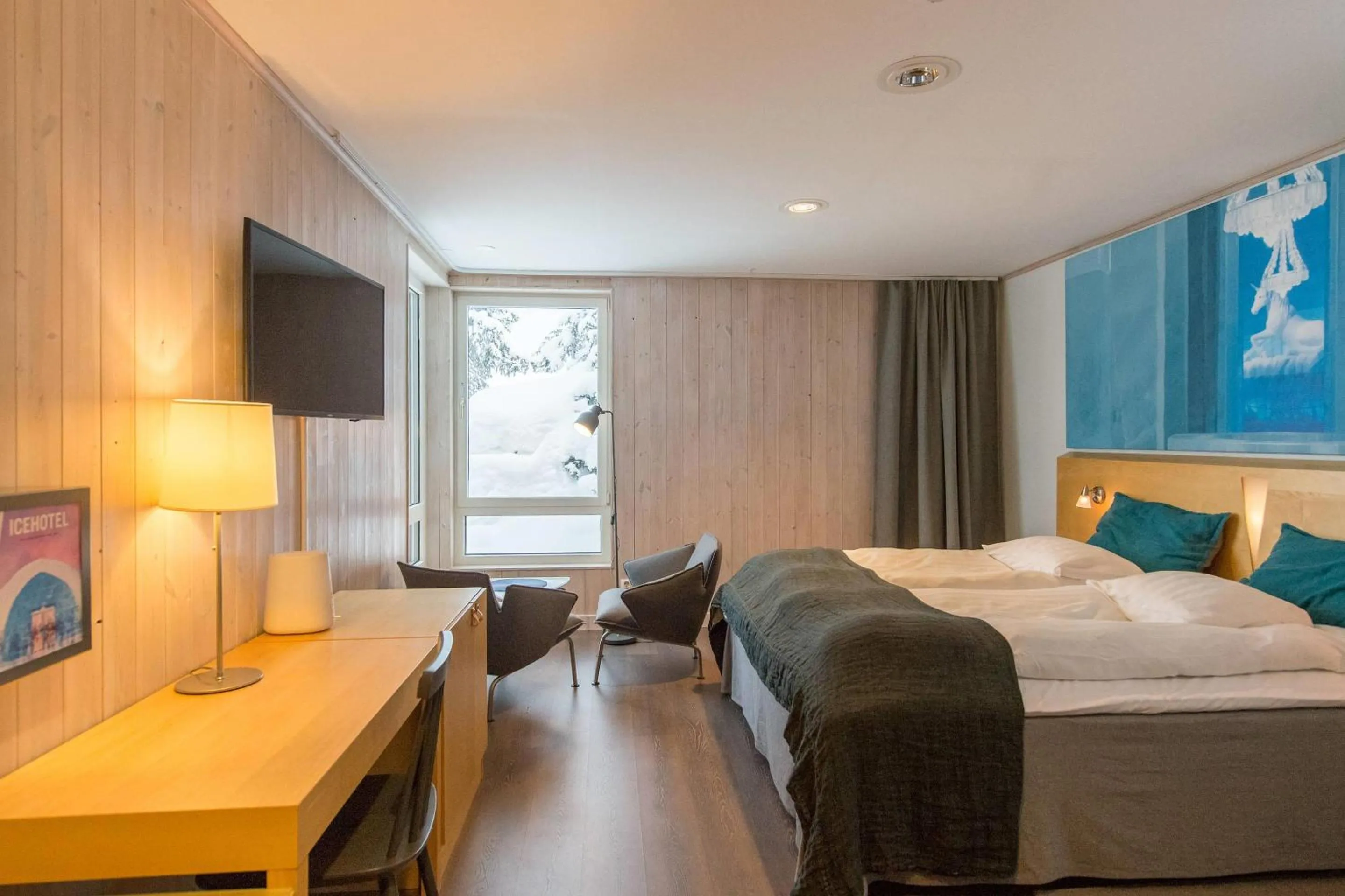 Bedroom, Bed in IceHotel