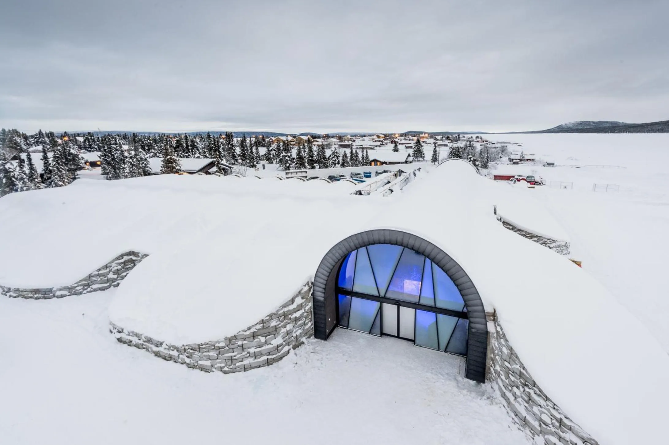 Facade/entrance in IceHotel