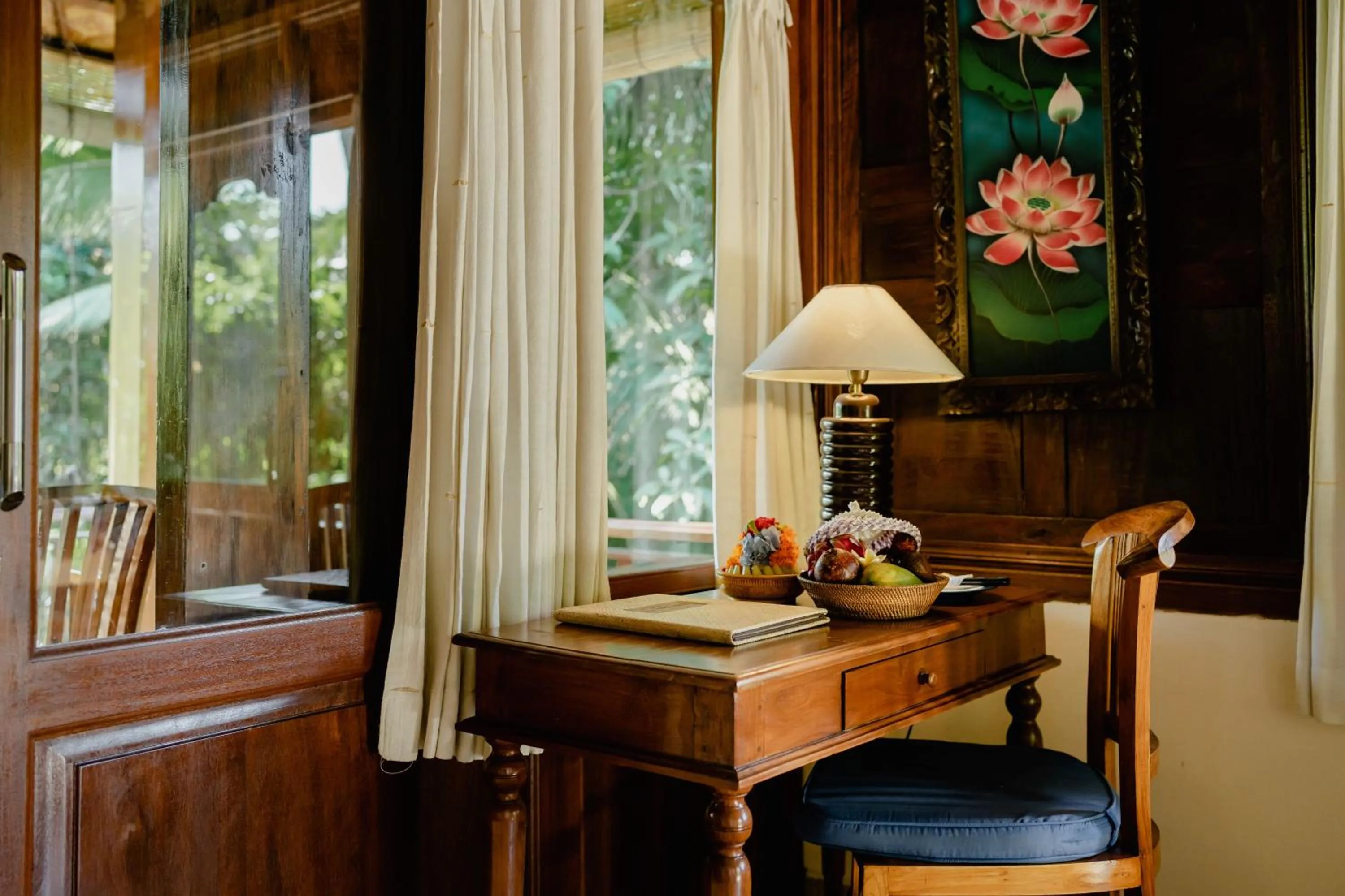 Seating area in Kebun Indah Ubud