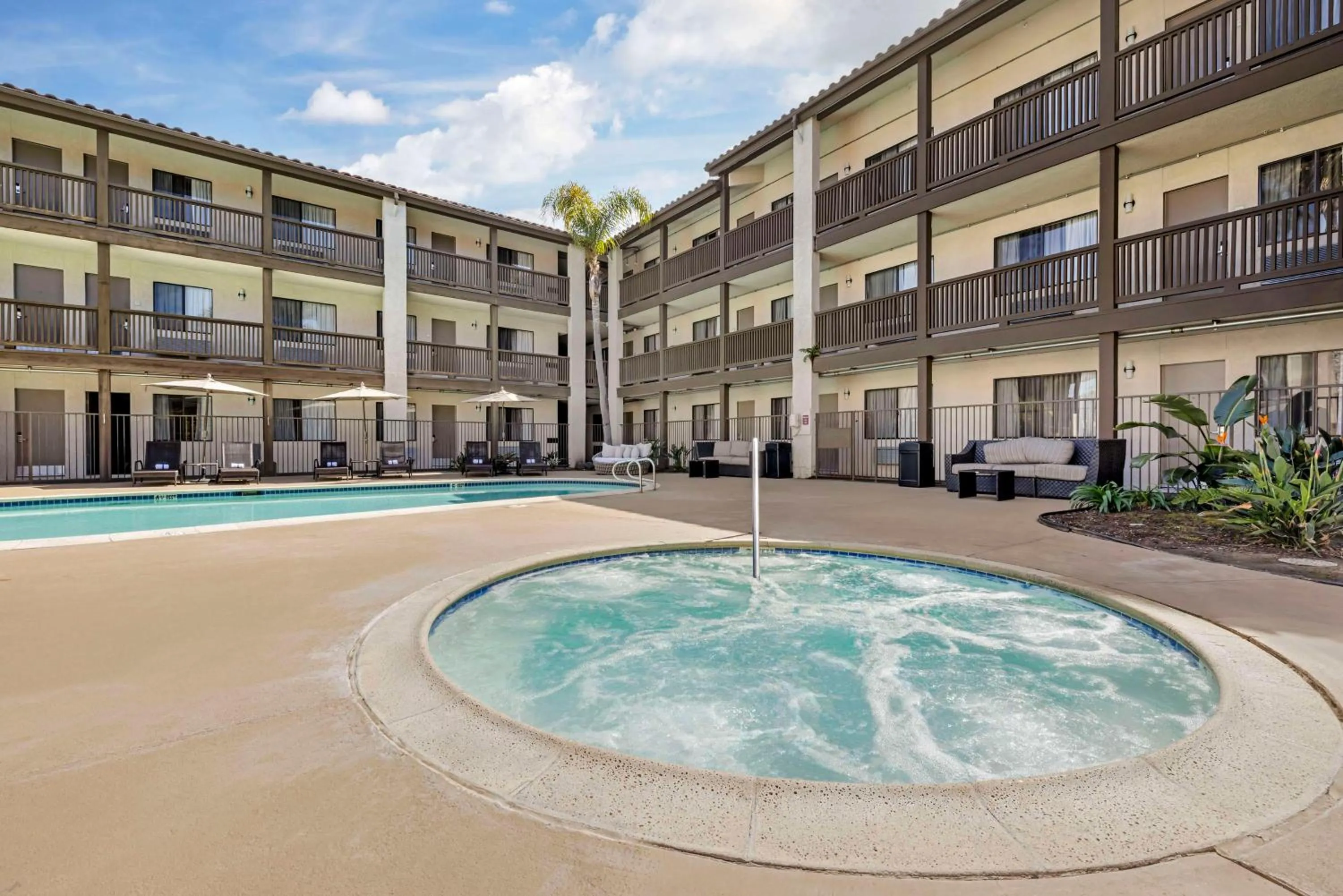 Pool view in Best Western Carlsbad by the Sea