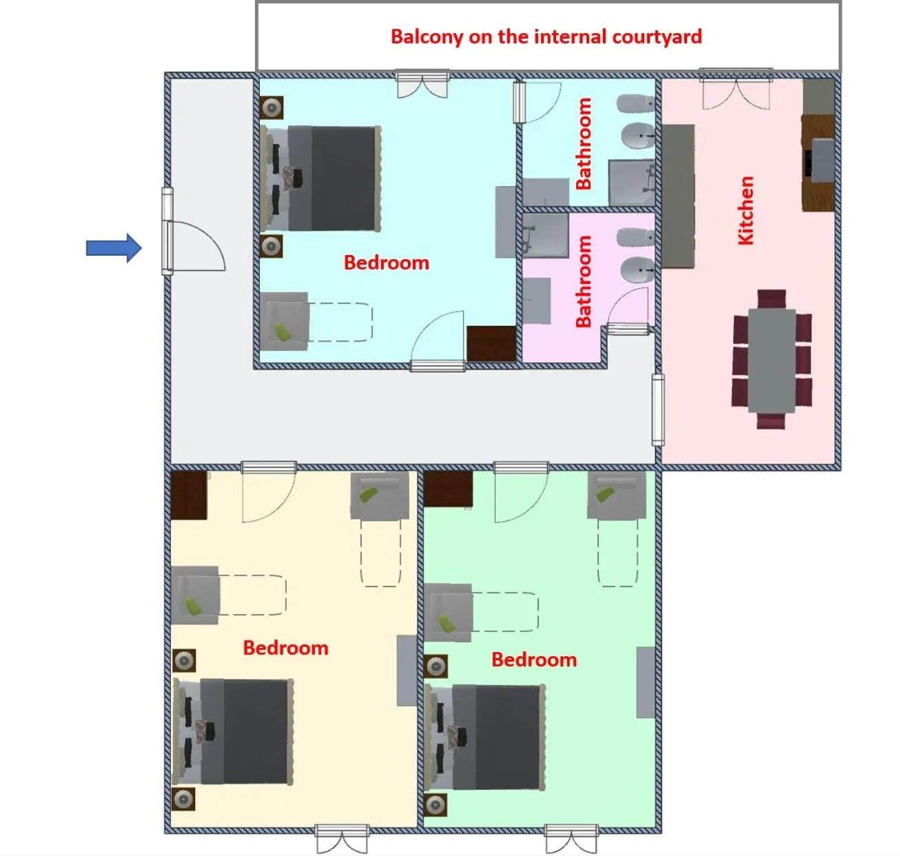 Floor plan in Rome Aparts