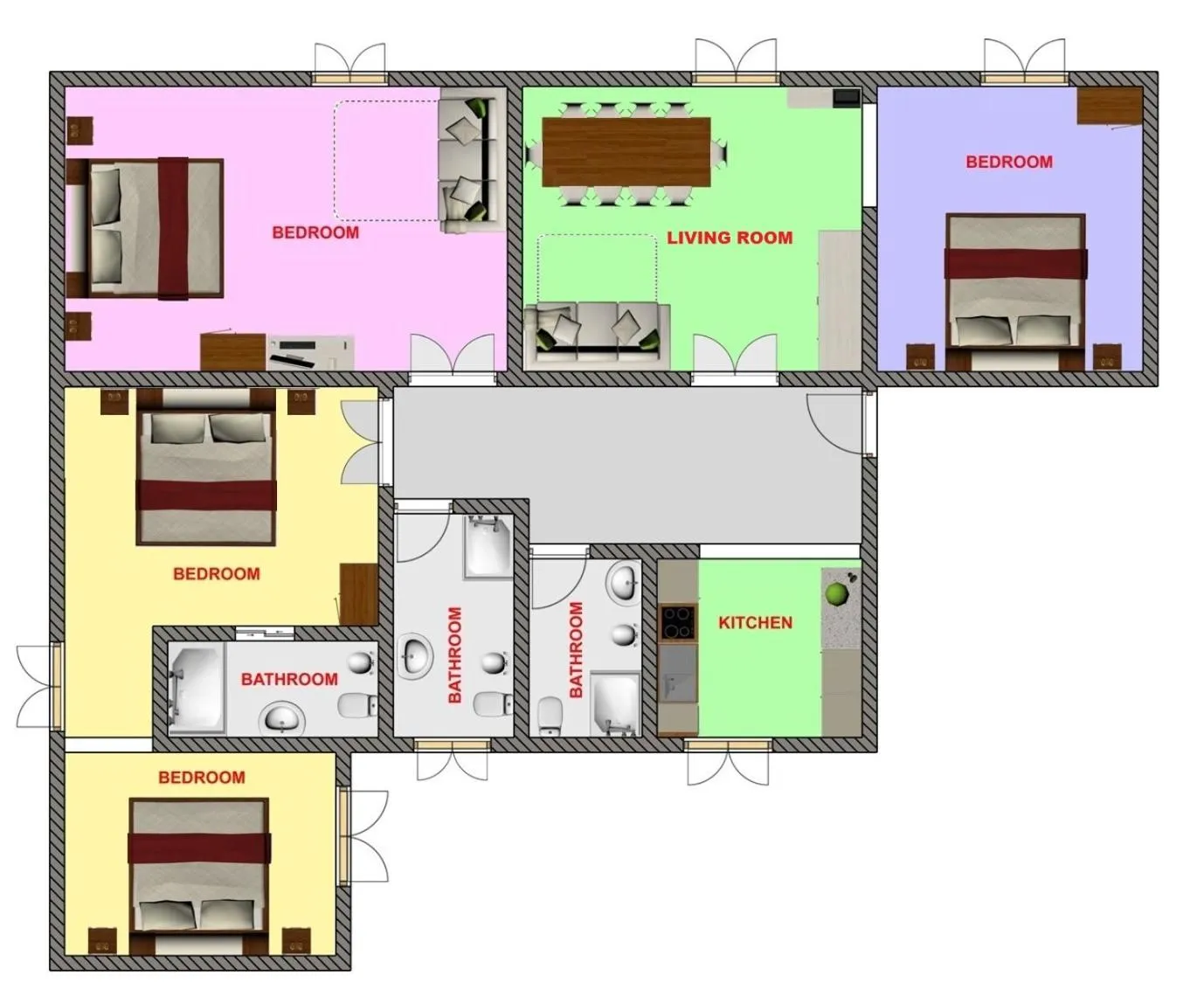 Floor plan in Rome Aparts