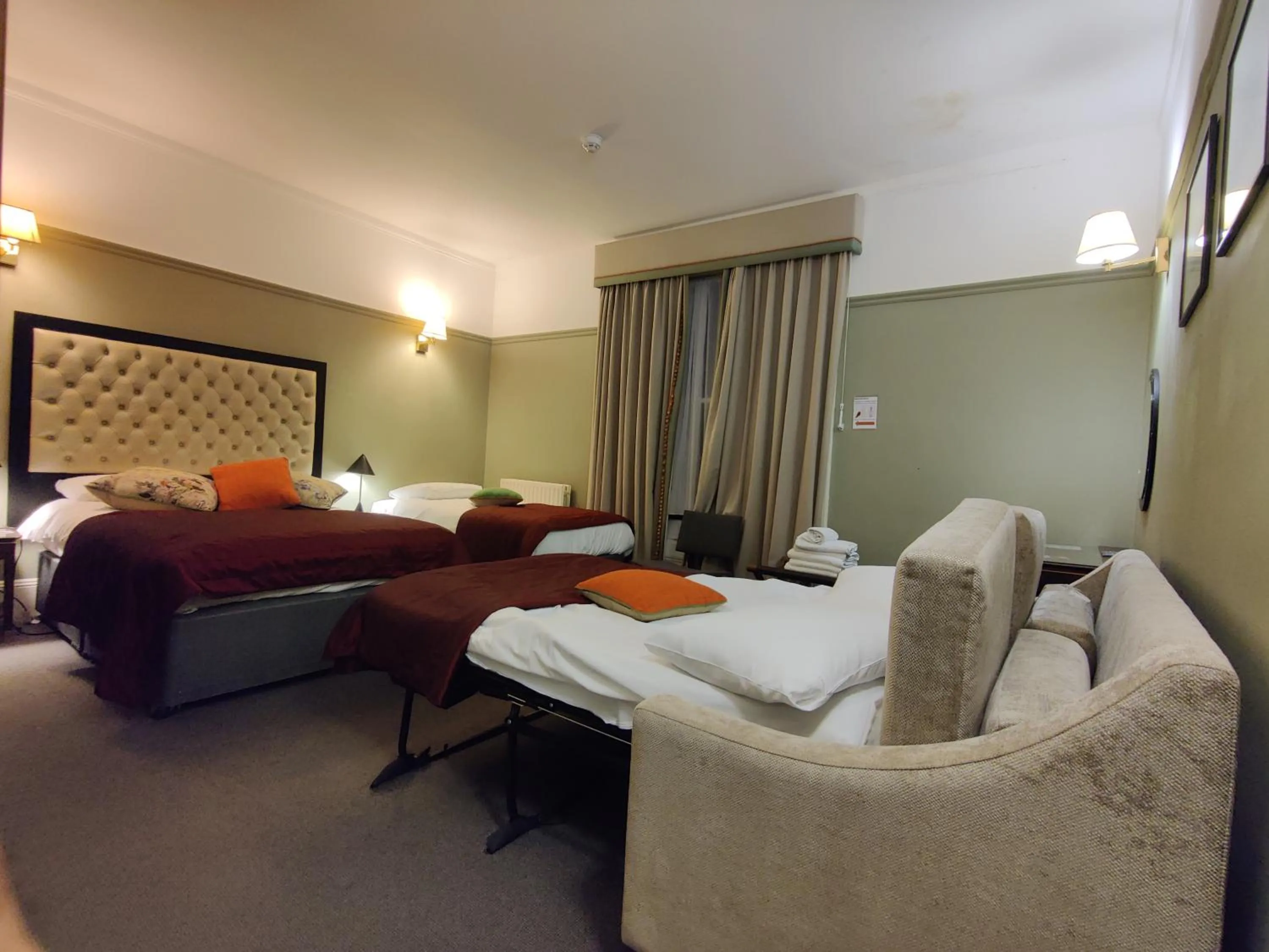 Decorative detail, Bed in Blue Bells Hotel