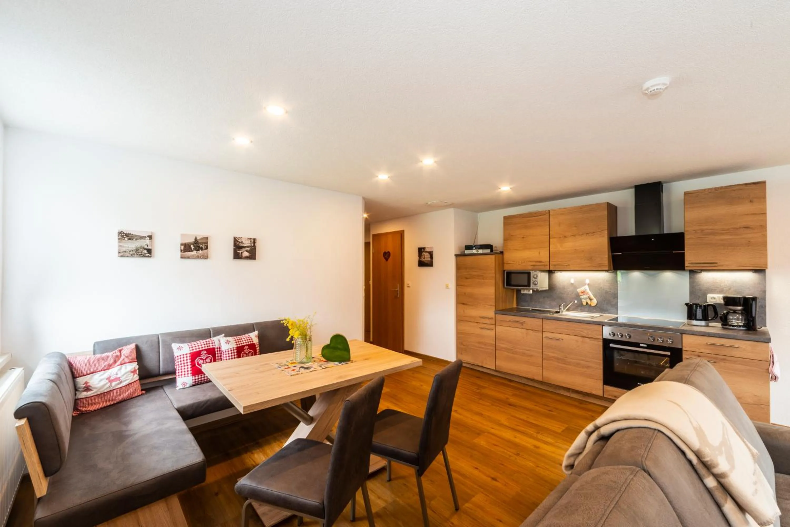 Kitchen or kitchenette in Appartements und Ferienhaus Gasthof Kanzlersgrund