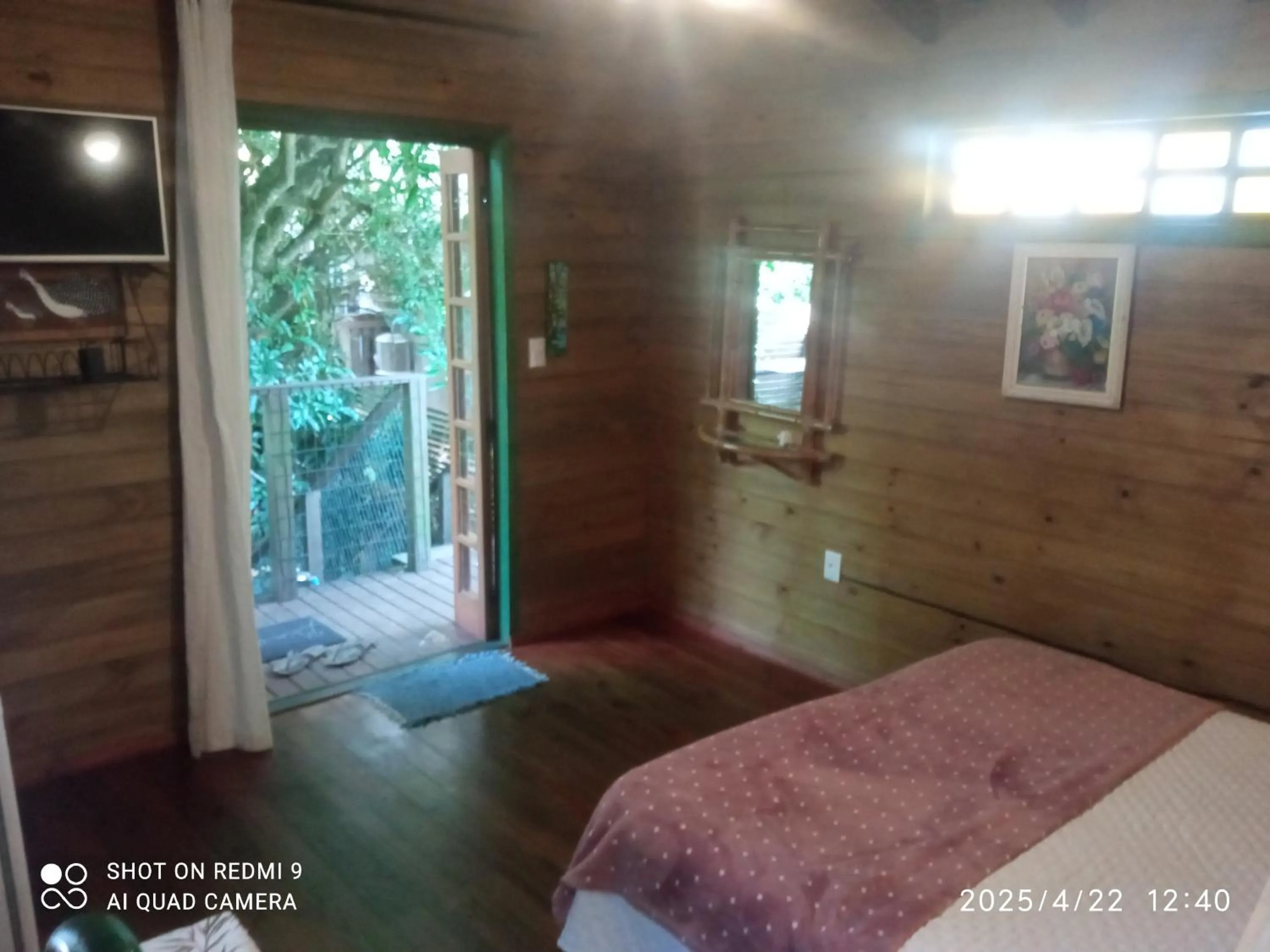 Bed in Pousada Refúgio dos Pássaros