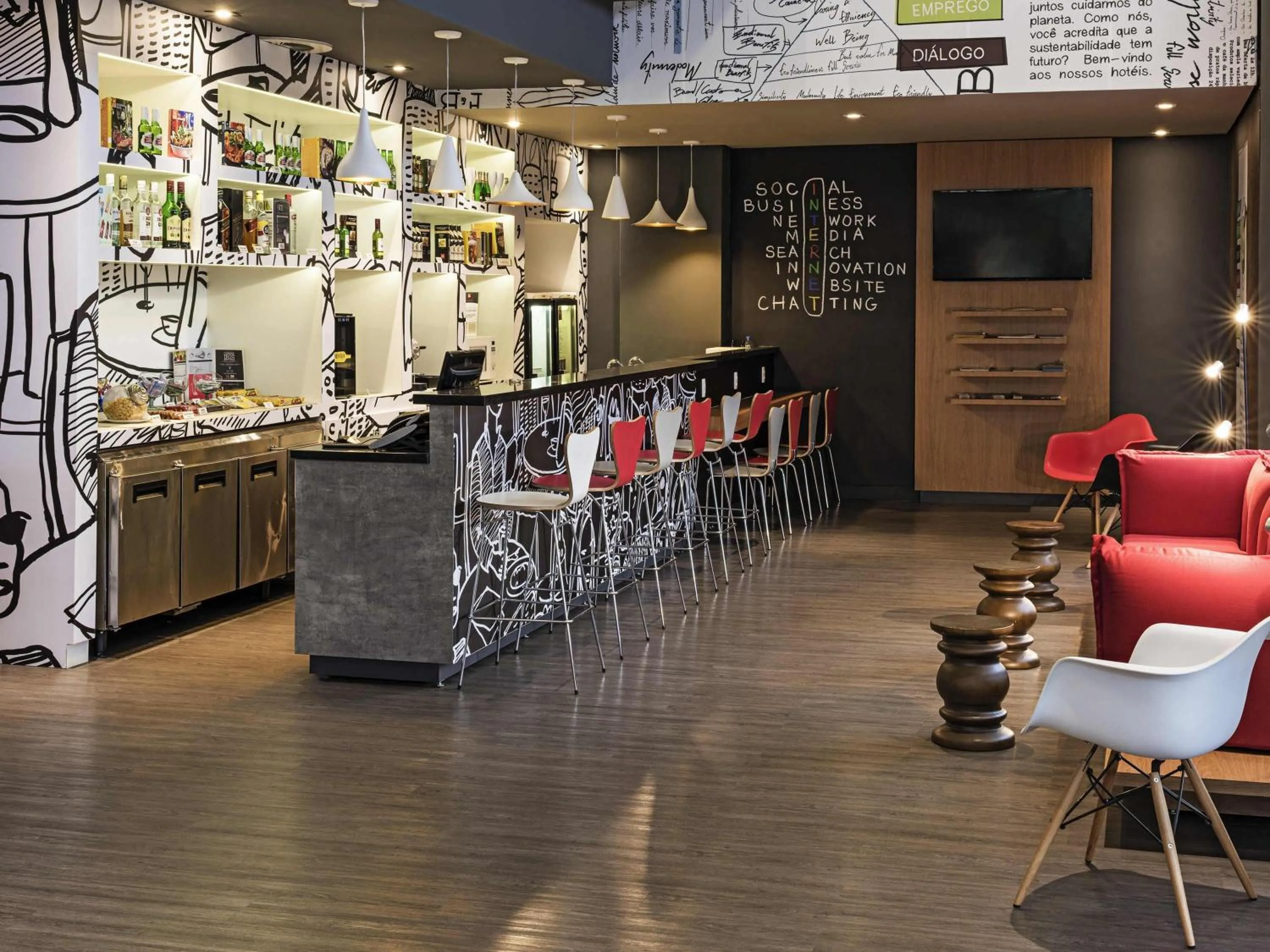 Lounge or bar in ibis Santo Andre