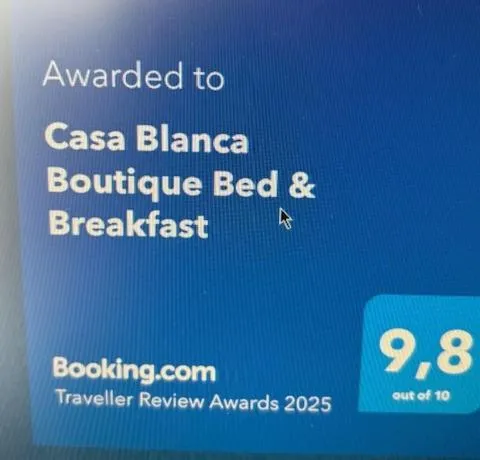 Certificate/Award in Casa Blanca Boutique Bed & Breakfast