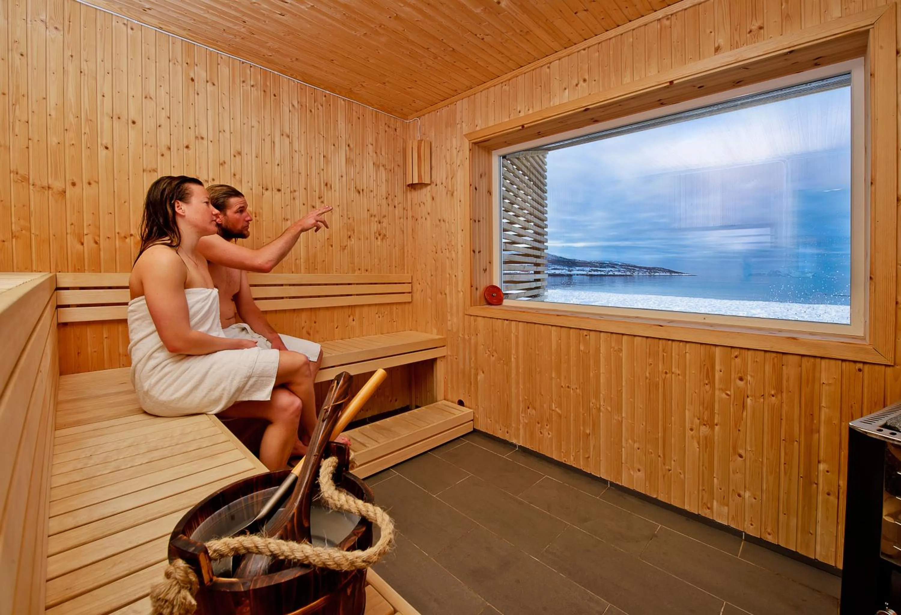 Sauna in Lyngen Experience Apartments
