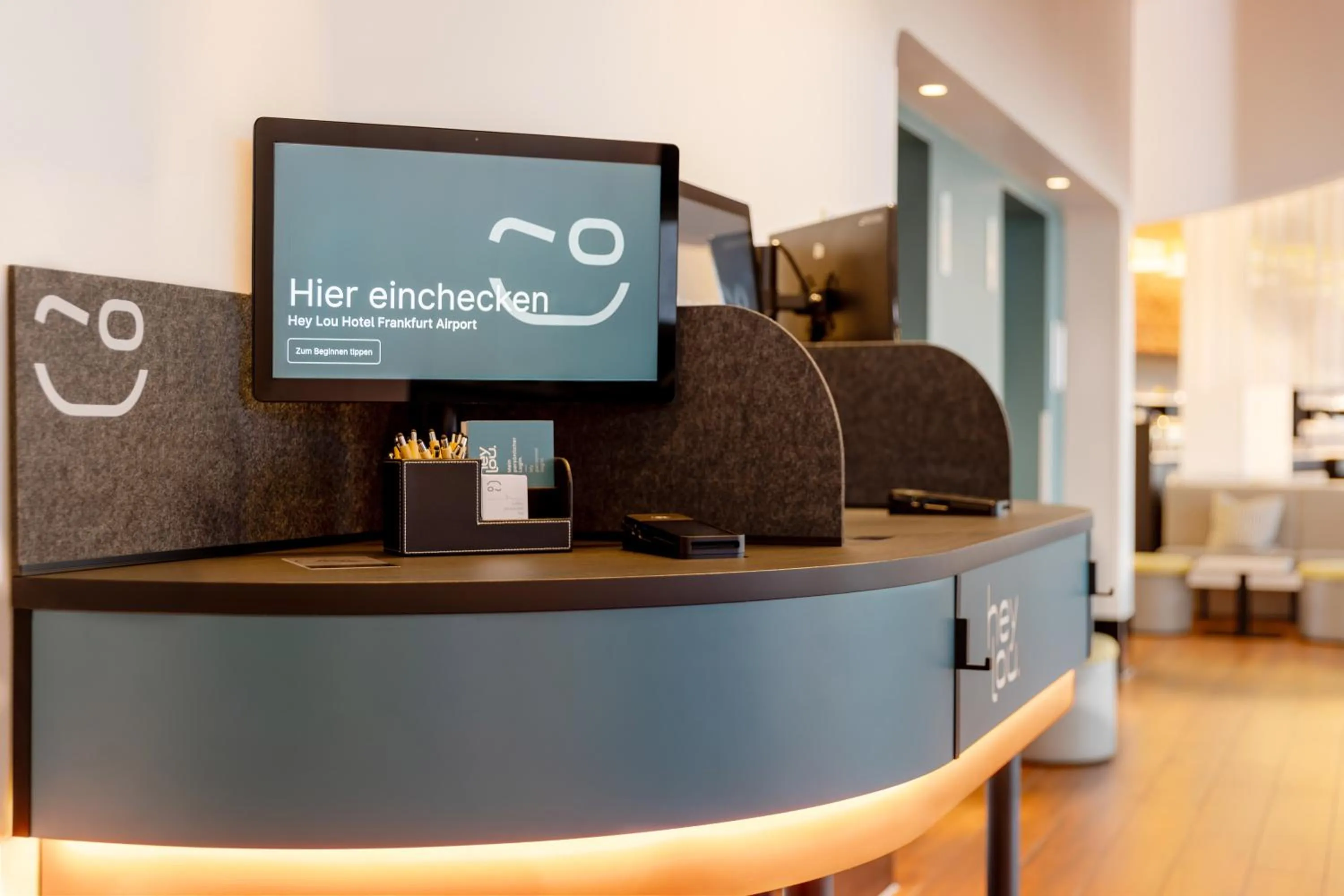 Lobby or reception in Hey Lou Hotel Frankfurt Airport