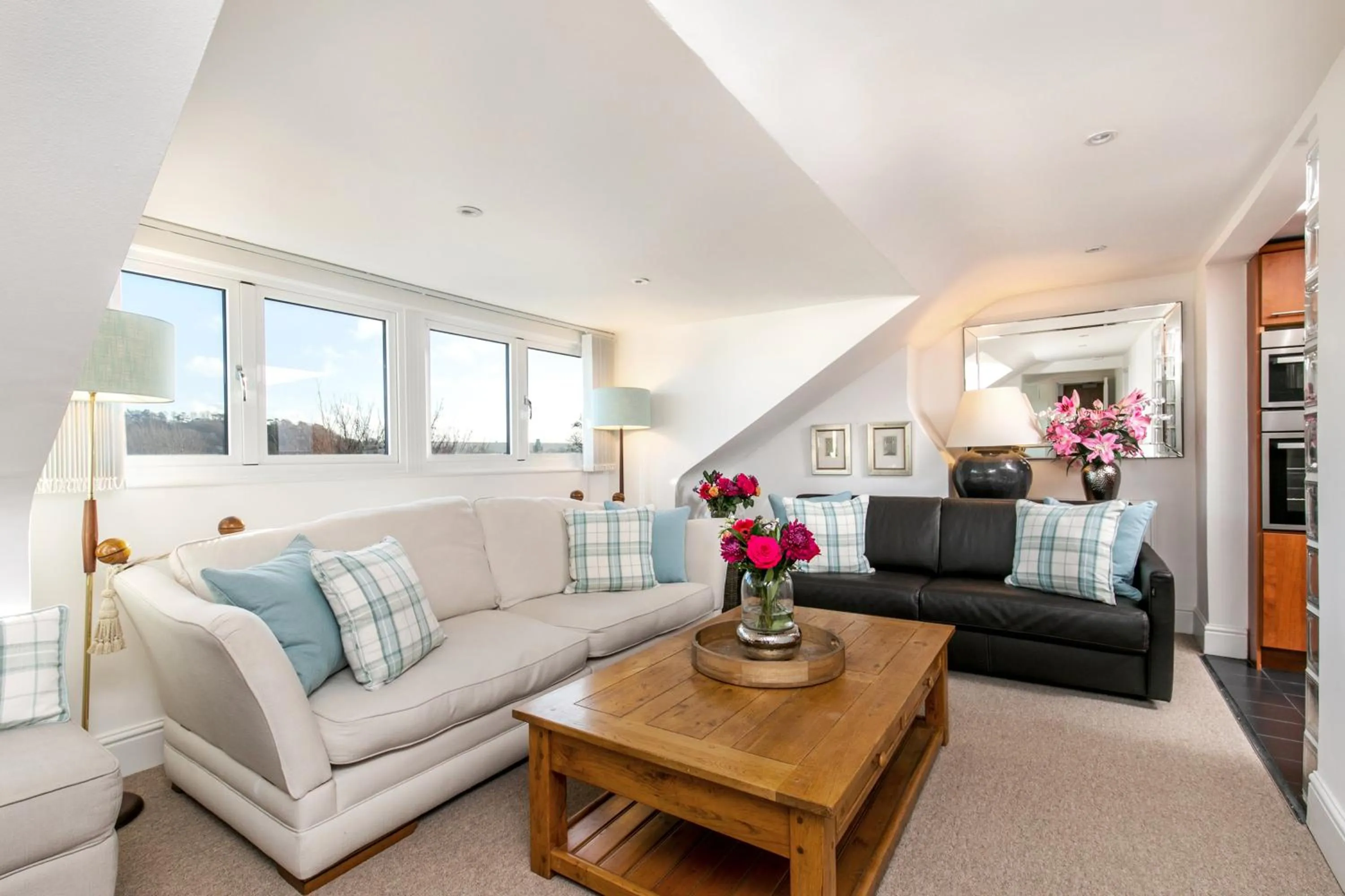 Living room in The Sky Penthouse