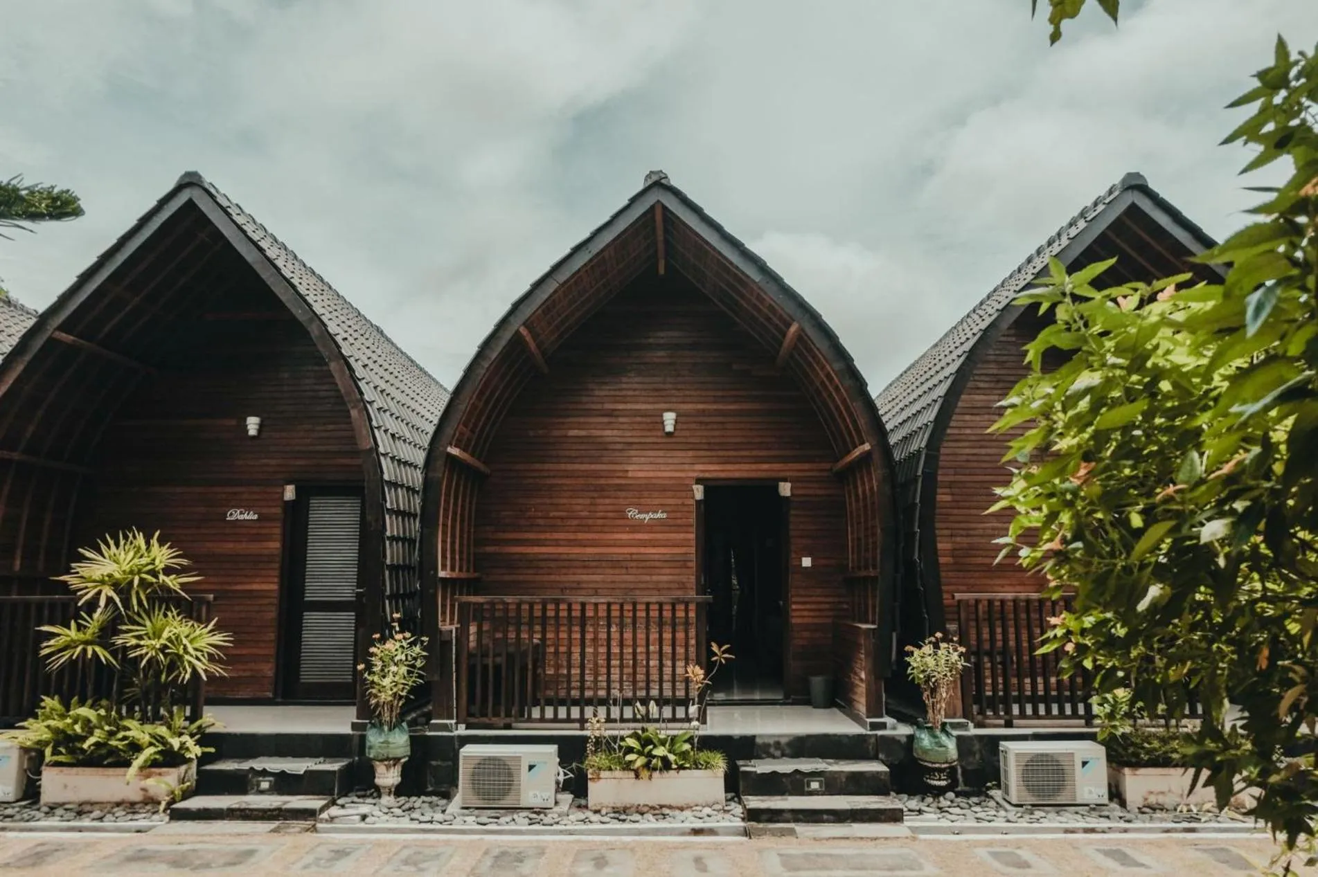 Facade/entrance in Sekar Arum Riverside Resort in Canggu