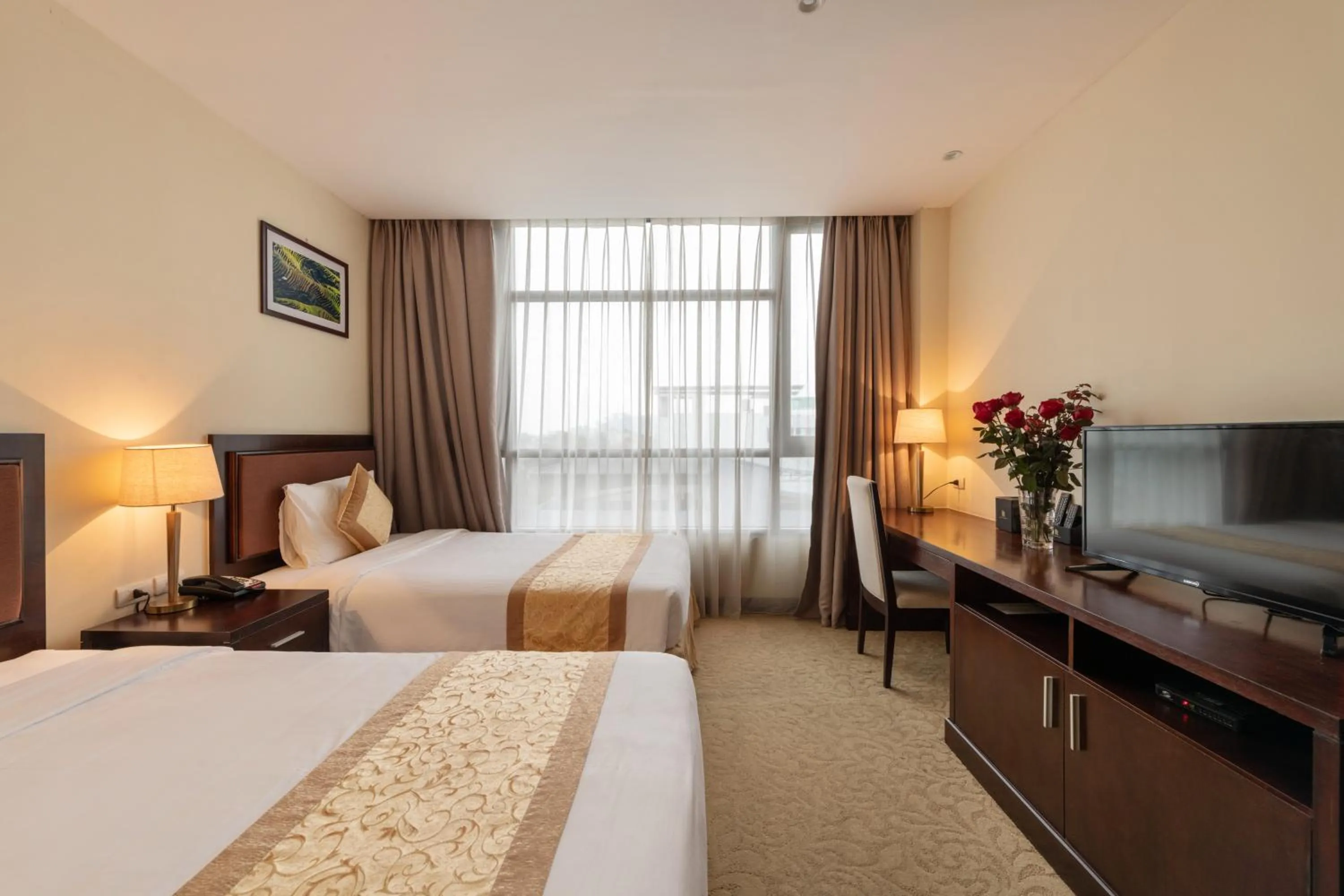 Bedroom, Bed in Red River View Hotel