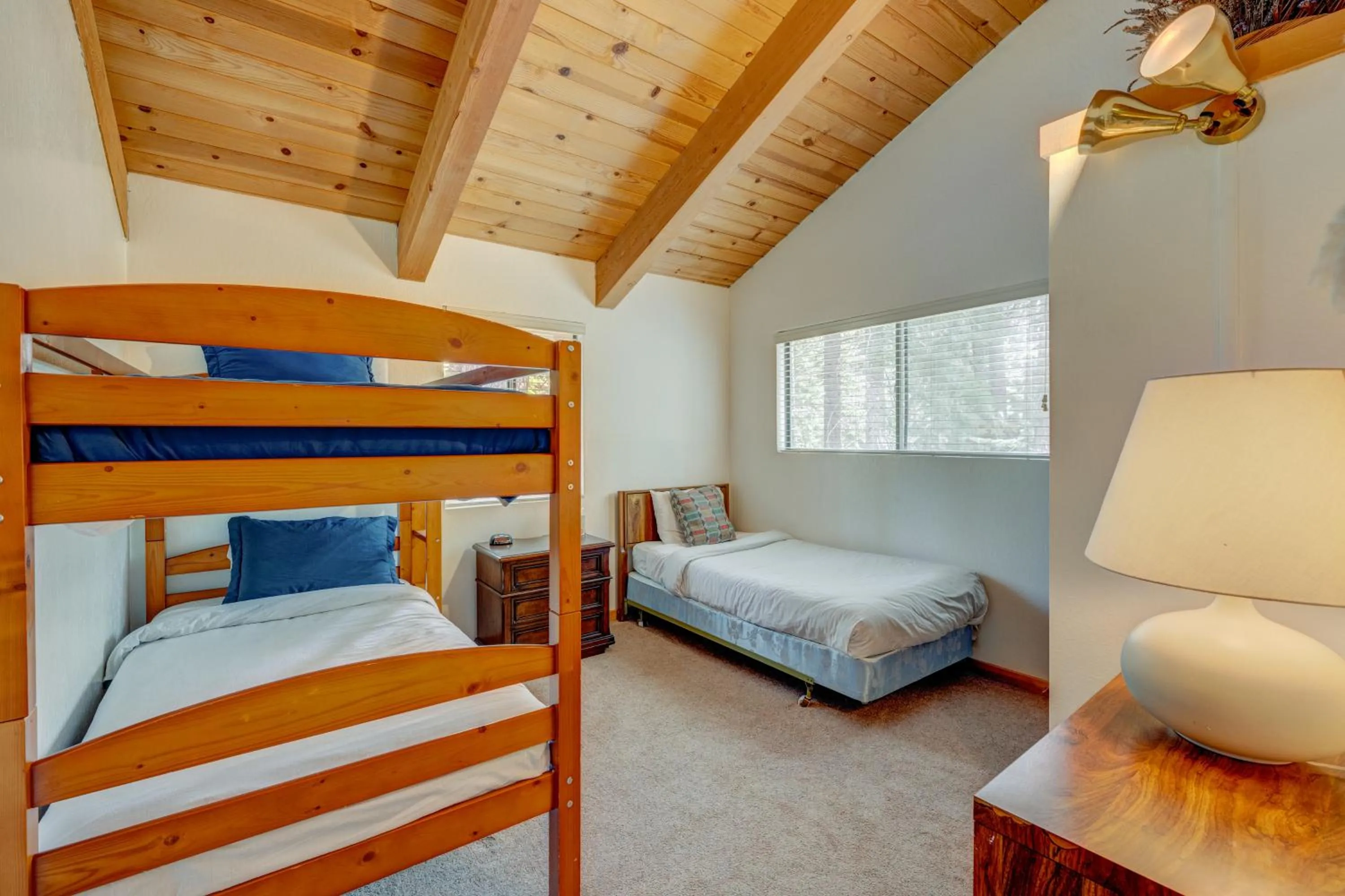 Bed in Beaver Pond Northstar Luxury Chalet with Hot Tub