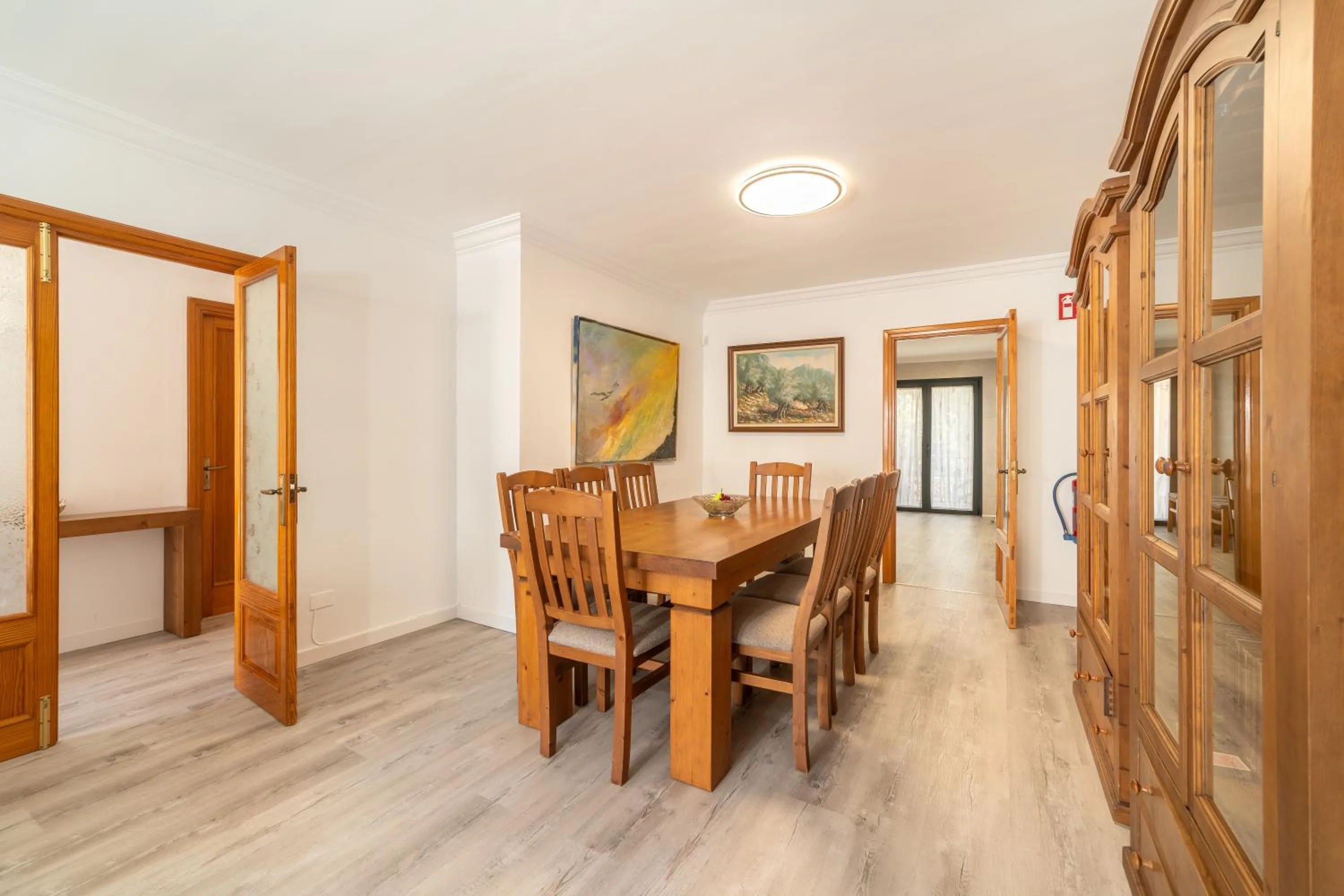 Dining area in Villa Can Canta Natura Park House at Platja de Muro Beach