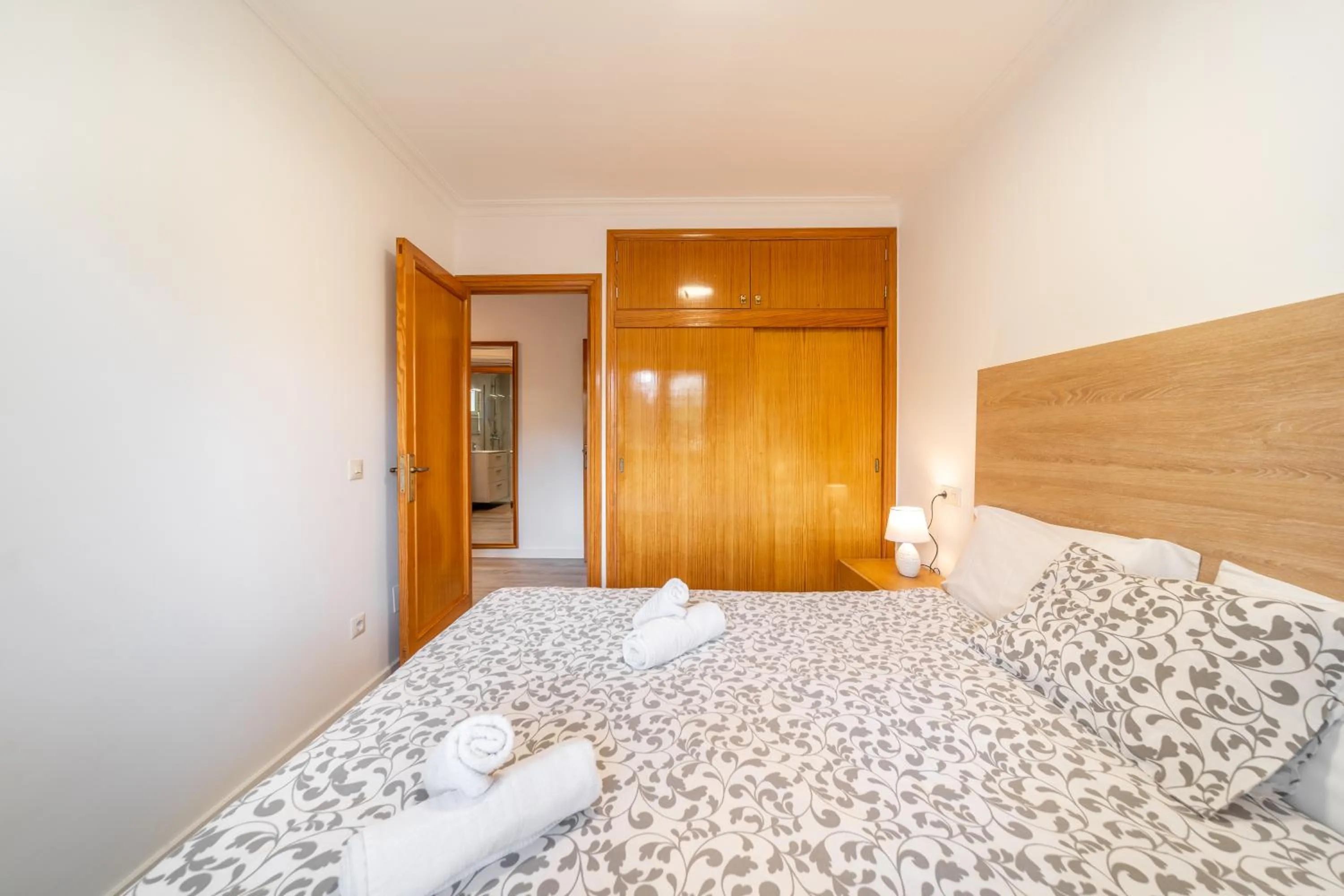 Bed in Villa Can Canta Natura Park House at Platja de Muro Beach