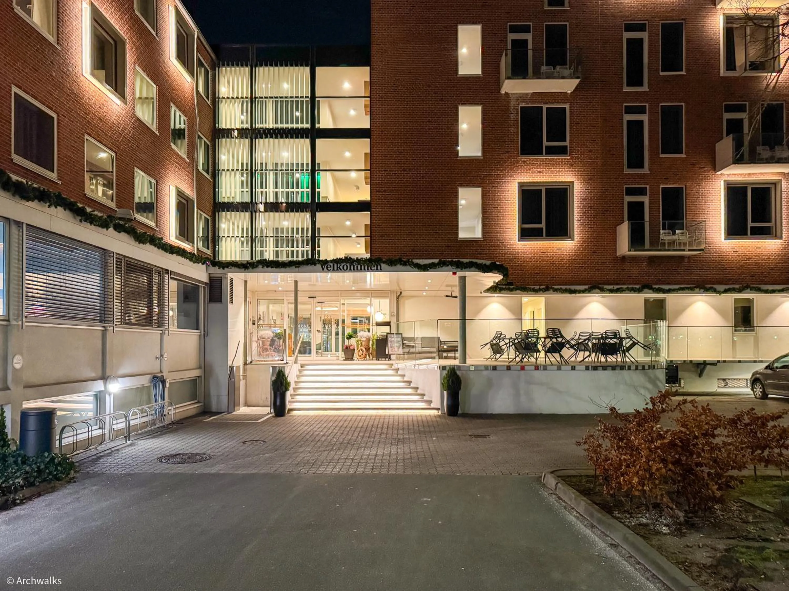 Facade/entrance in KOMPAS Hotel Aalborg