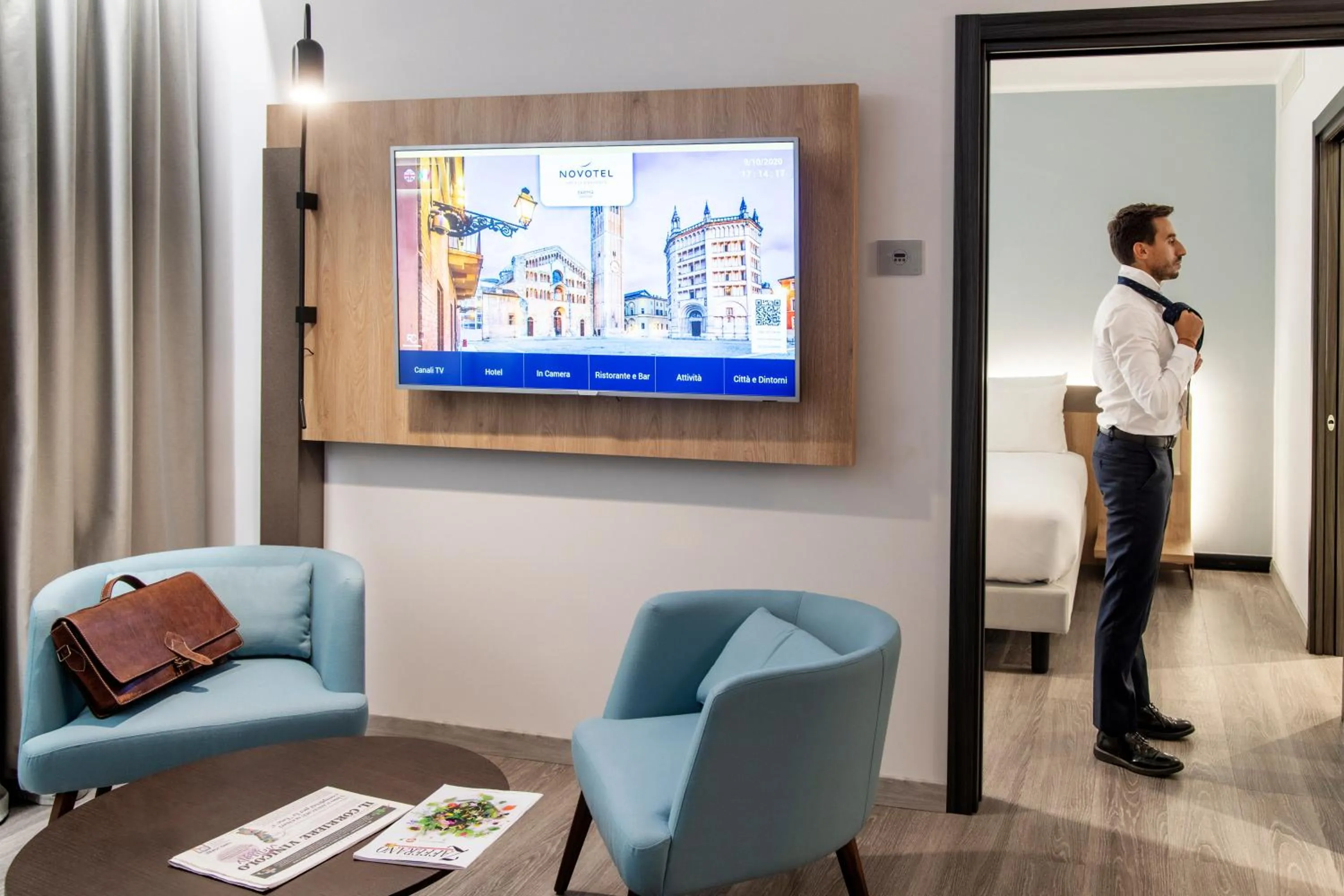 Living room in Novotel Parma Centro