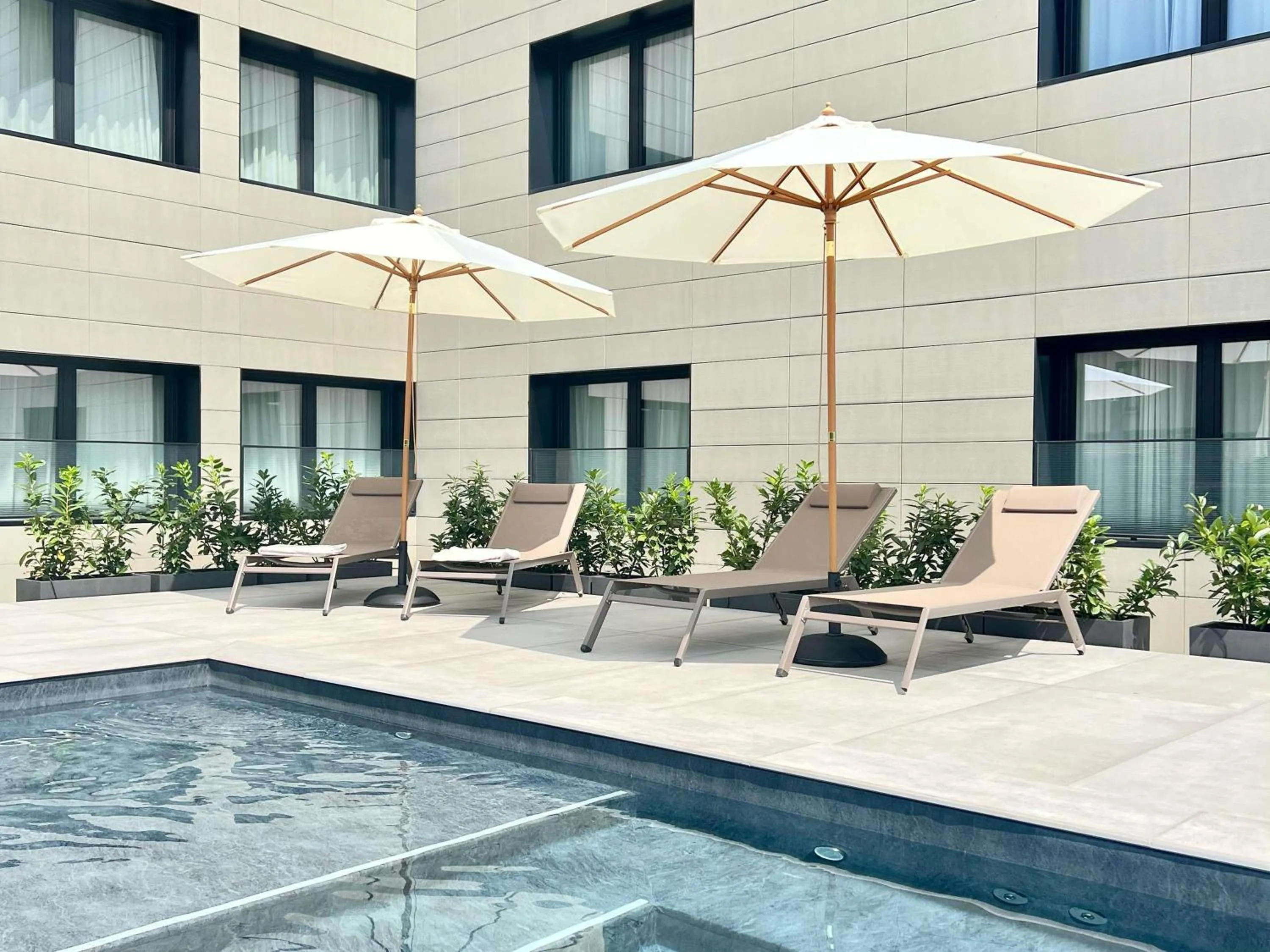 Pool view in Novotel Parma Centro