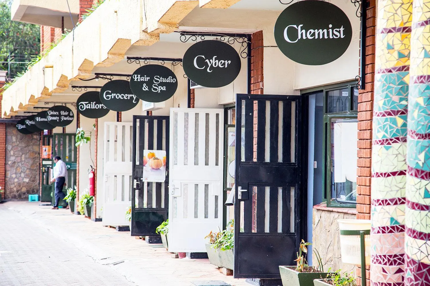 On-site shops in Njema Court Apartment